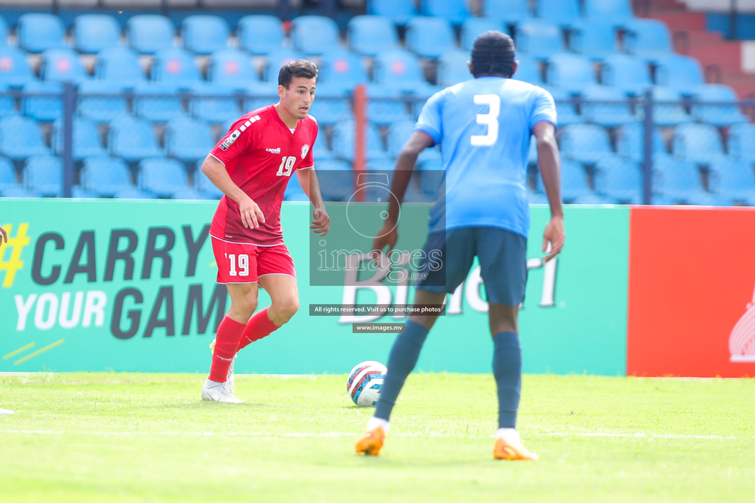 Lebanon vs Maldives in SAFF Championship 2023 held in Sree Kanteerava Stadium, Bengaluru, India, on Tuesday, 28th June 2023. Photos: Nausham Waheed, Hassan Simah / images.mv