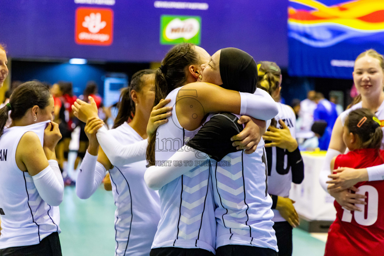 Kyrgyzstan vs Sri Lanka in Final of CAVA U20 Woman's Volleyball Championship 2024 was held in Social Center, Male', Maldives on 23rd July 2024. Photos: Nausham Waheed / images.mv