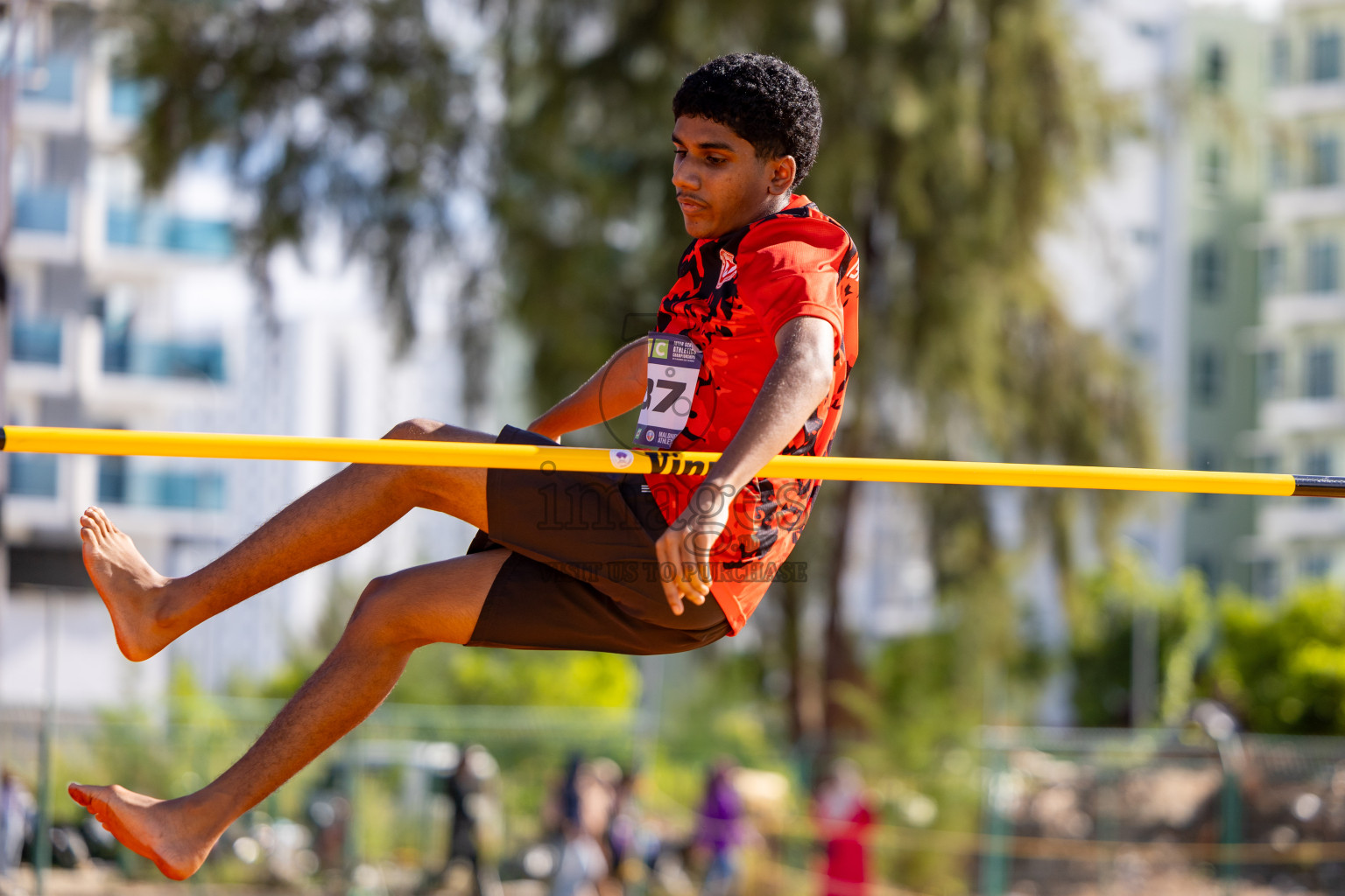 Day 2 of MWSC Interschool Athletics Championships 2024 held in Hulhumale Running Track, Hulhumale, Maldives on Sunday, 10th November 2024. 
Photos by:  Hassan Simah / Images.mv