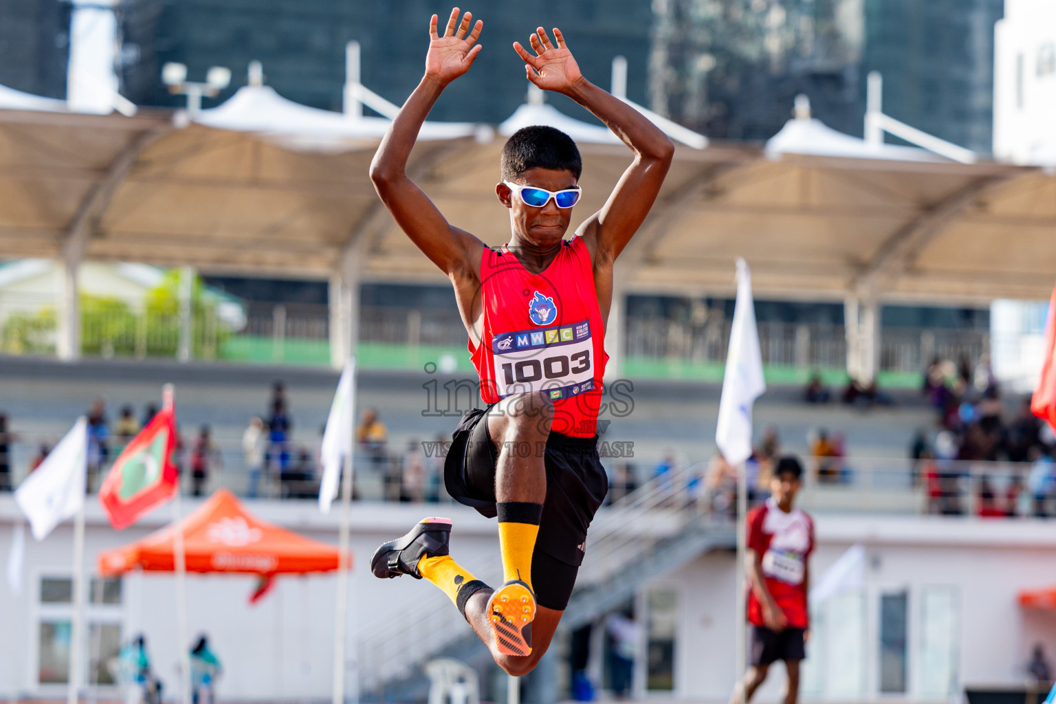 Day 3 of MWSC Interschool Athletics Championships 2024 held in Hulhumale Running Track, Hulhumale, Maldives on Monday, 11th November 2024. Photos by: Nausham Waheed / Images.mv