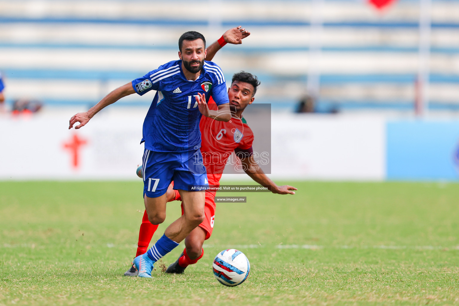 Kuwait vs Bangladesh in the Semi-final of SAFF Championship 2023 held in Sree Kanteerava Stadium, Bengaluru, India, on Saturday, 1st July 2023. Photos: Nausham Waheed, Hassan Simah / images.mv