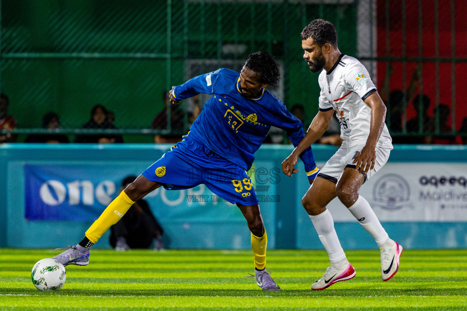 Fools Sc vs Ifhaams in Day 3 of Laamehi Dhiggaru Ekuveri Futsal Challenge 2025 was held on Saturday, 26th July 2025, at Dhiggaru Futsal Ground, Dhiggaru, Maldives Photos: Nausham Waheed  / images.mv