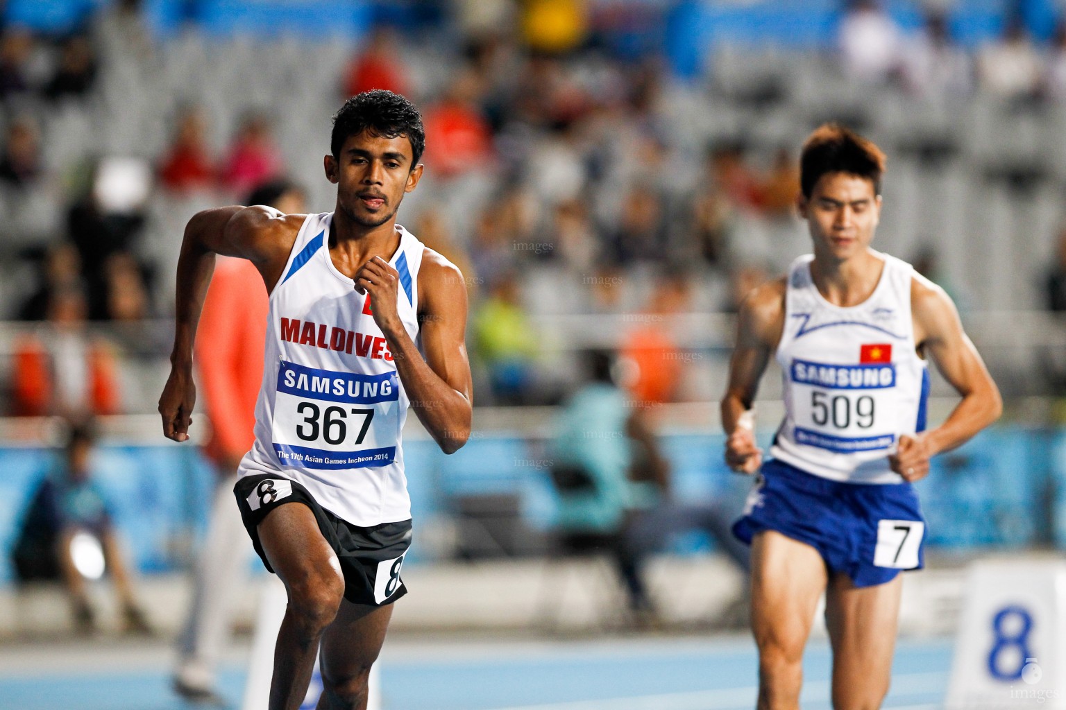 Maldivian Athletics team in Asian Games 2014 in Incheon, South Korea (Images.mv Photo/ Hussain Sinan).