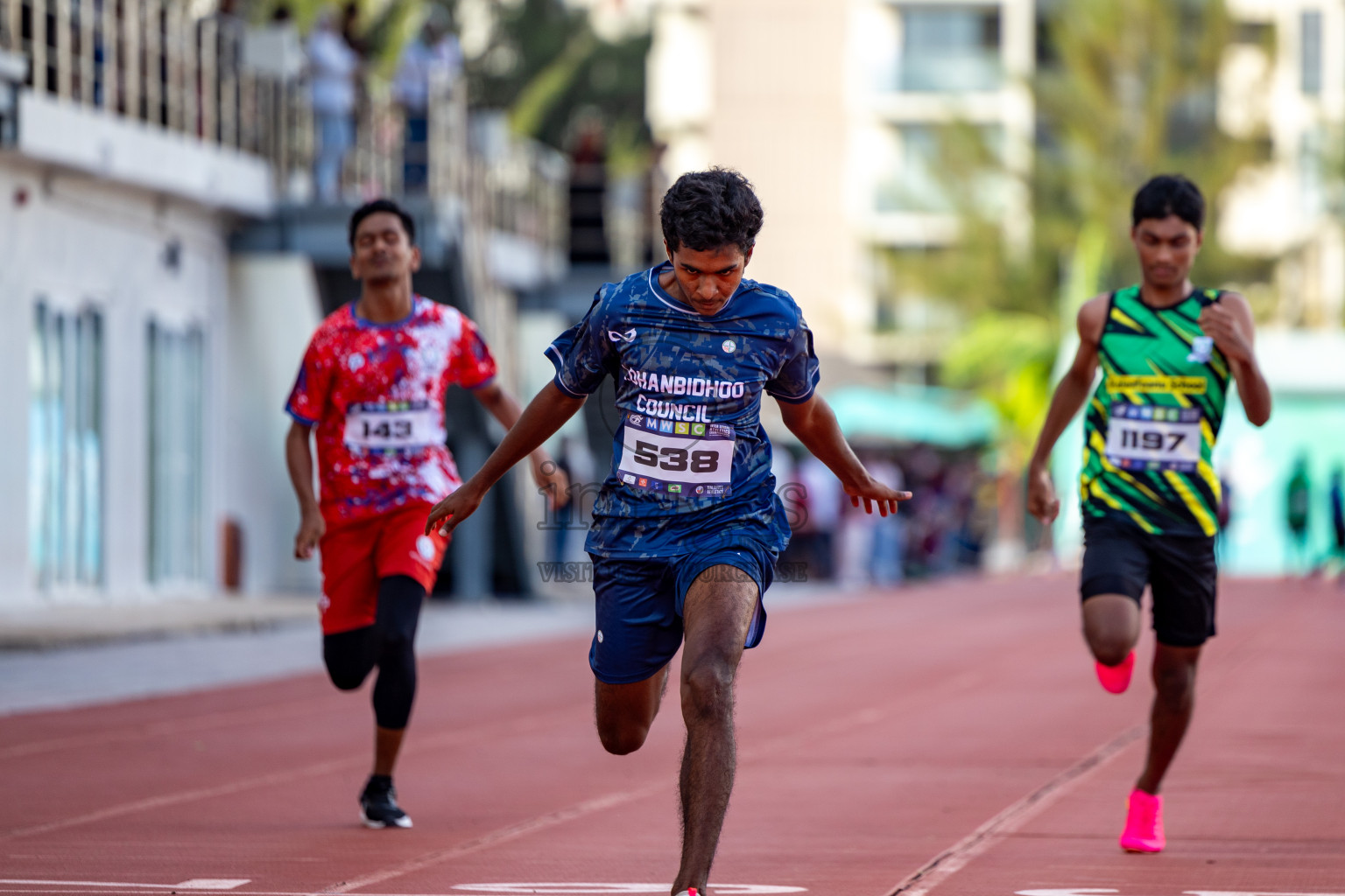 Day 1 of MWSC Interschool Athletics Championships 2024 held in Hulhumale Running Track, Hulhumale, Maldives on Saturday, 9th November 2024. 
Photos by: Hassan Simah / Images.mv