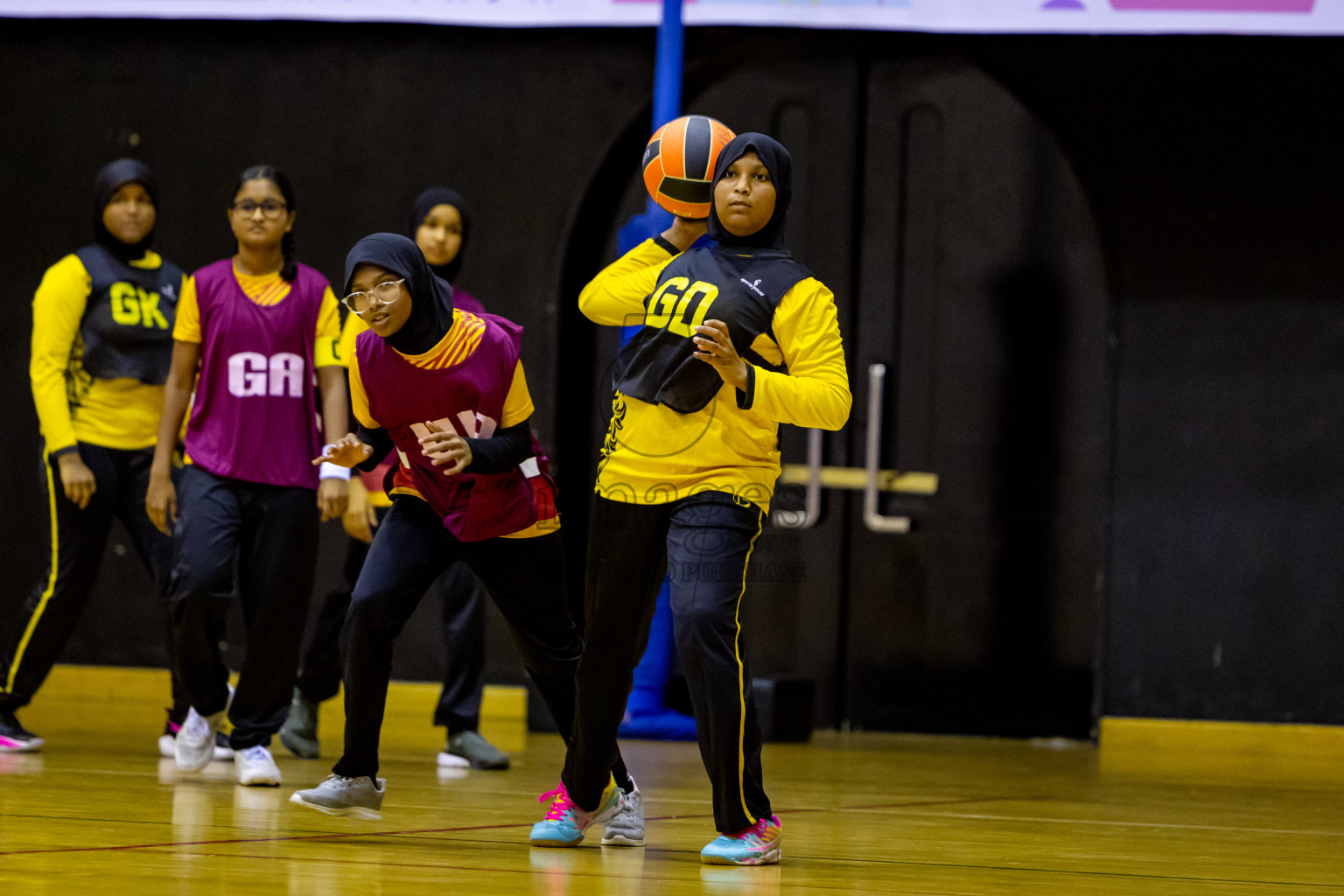 Day 6 of 25th Inter-School Netball Tournament was held in Social Center at Male', Maldives on Thursday, 15th August 2024. Photos: Nausham Waheed / images.mv