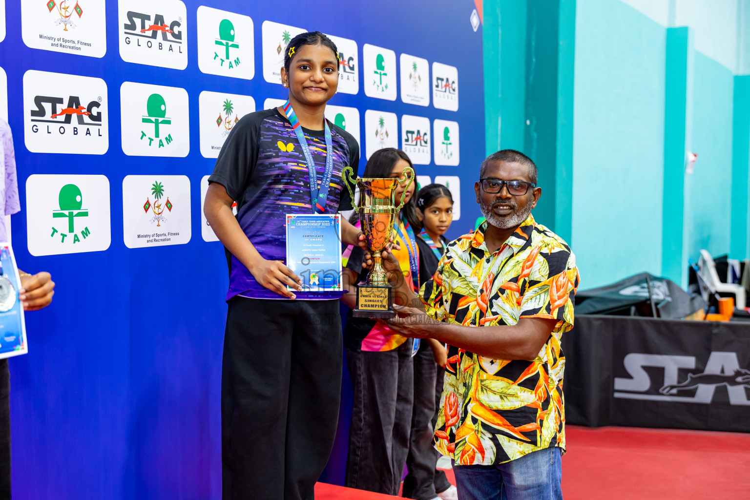 Finals of 30th Table Tennis Association Championship 2025 was held on Saturday, 20th September 2025 in Male' TT Hall, Male', Maldives. Photos: Nausham Waheed / images.mv