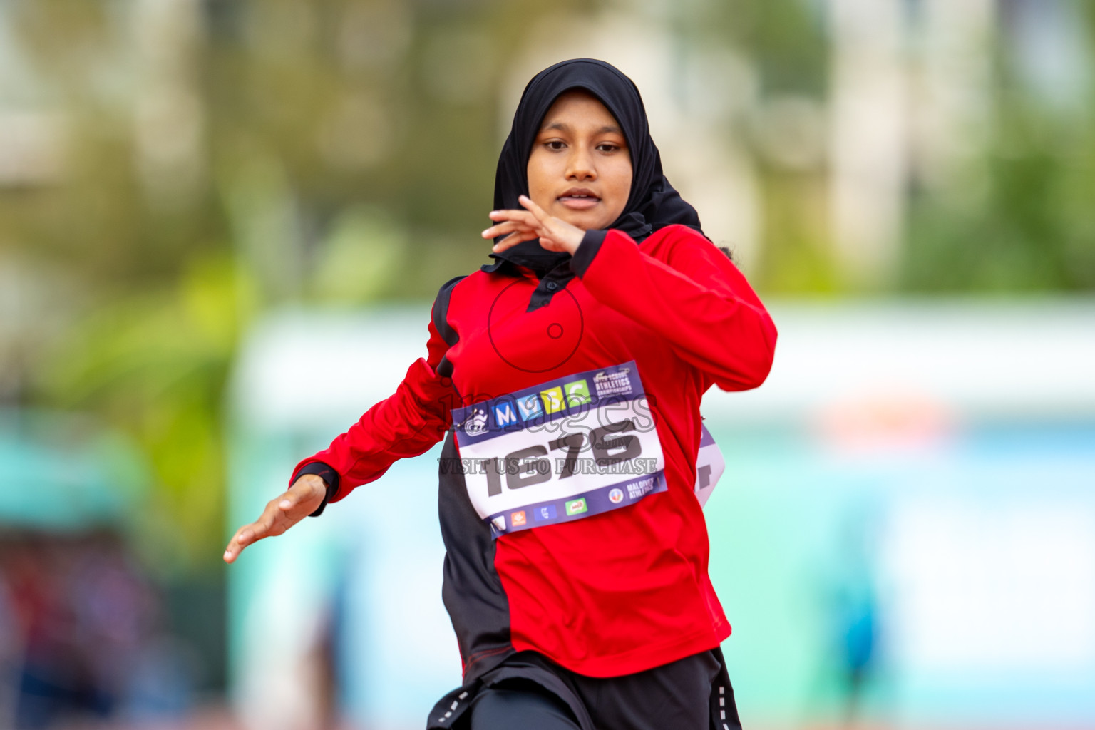 Day 2 of MWSC Interschool Athletics Championships 2024 held in Hulhumale Running Track, Hulhumale, Maldives on Sunday, 10th November 2024. Photos by: Ismail Thoriq / Images.mv