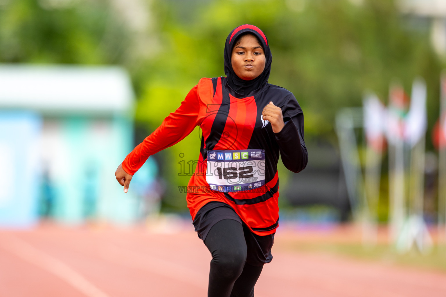 Day 2 of MWSC Interschool Athletics Championships 2024 held in Hulhumale Running Track, Hulhumale, Maldives on Sunday, 10th November 2024. Photos by: Ismail Thoriq / Images.mv