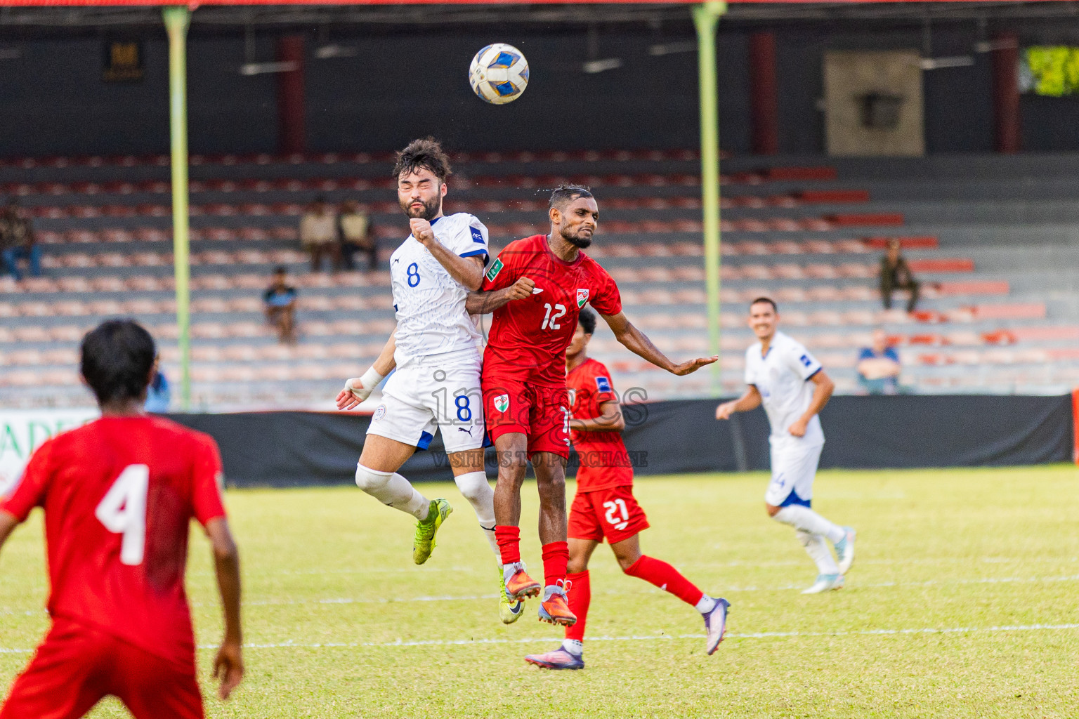 Maldives vs Philippines in AFC Asian Cup Qualifies held in National Football Stadium, Male', Maldives on Tuesday, 18th November 2025. Photos: Areef Adam / Images.mv