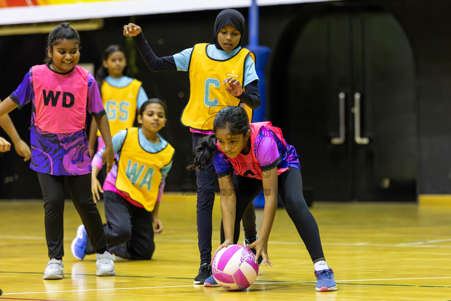 Netgens A vs N Sports academy in Day 3 of 3rd Netball Junior Championship, held at Social Center on Wednesday 22nd January 2025 . Photos: Shuu Abdul Sattar / images.mv