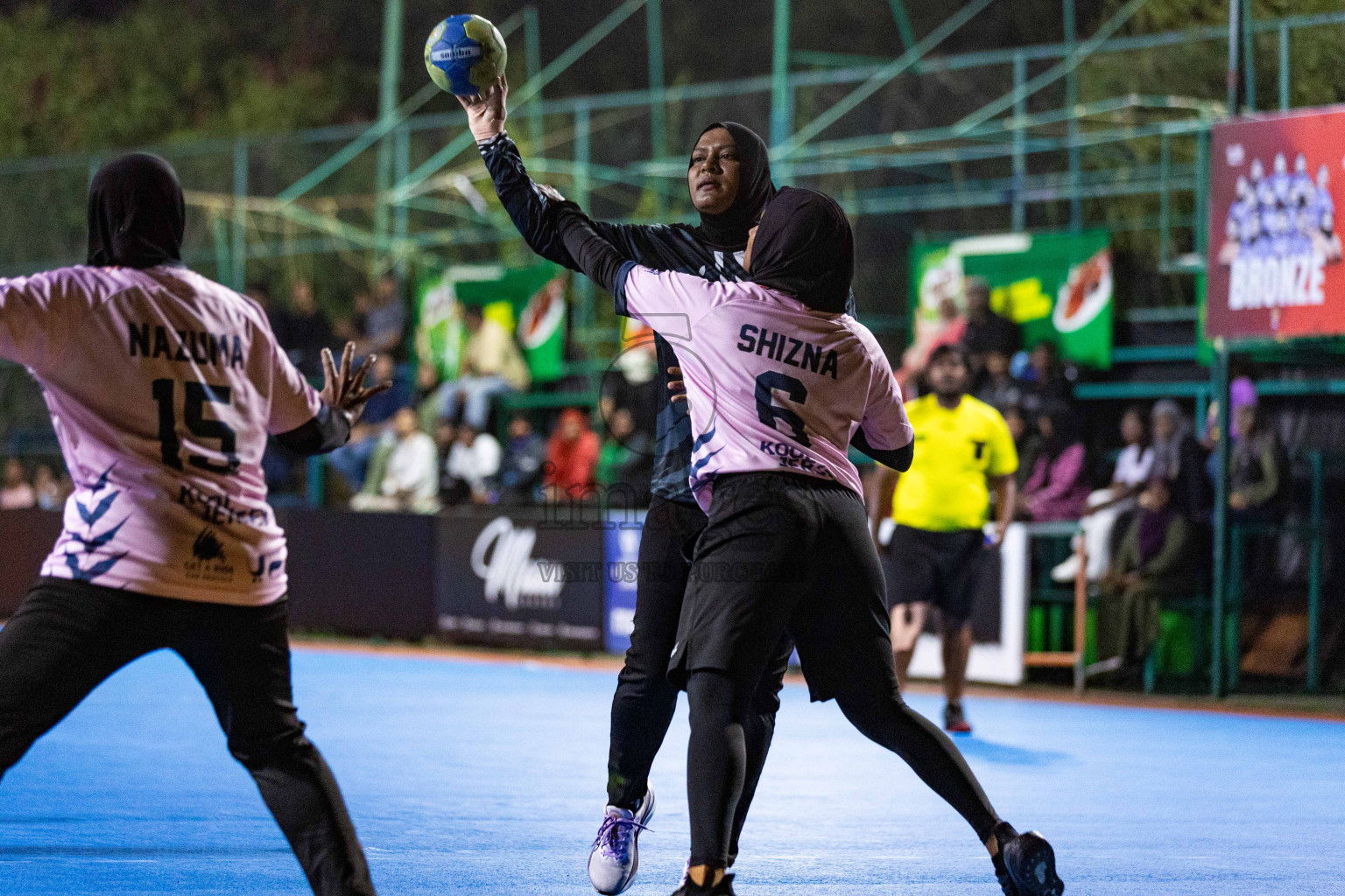 Day 16 of 10th National Handball Tournament 2023, held in Handball ground, Male', Maldives on Wednesday, 13th December 2023 Photos: Nausham Waheed/ Images.mv