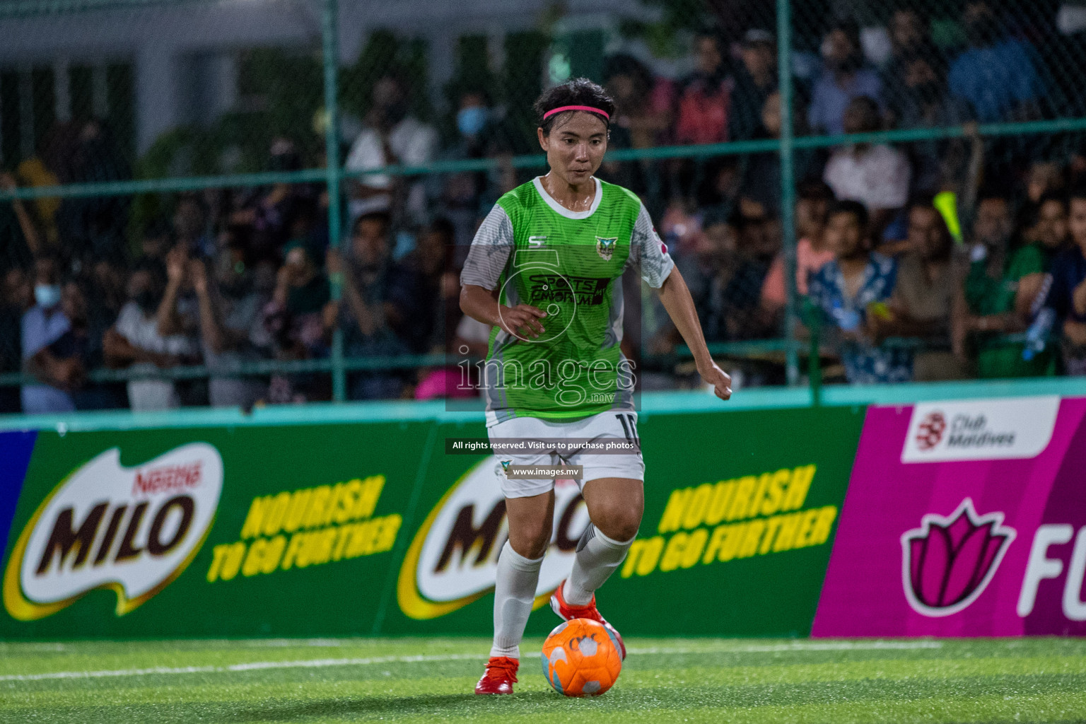 Club WAMCO vs DSC in the Semi Finals of 18/30 Women's Futsal Fiesta 2021 held in Hulhumale, Maldives on 14th December 2021. Photos: Ismail Thoriq / images.mv