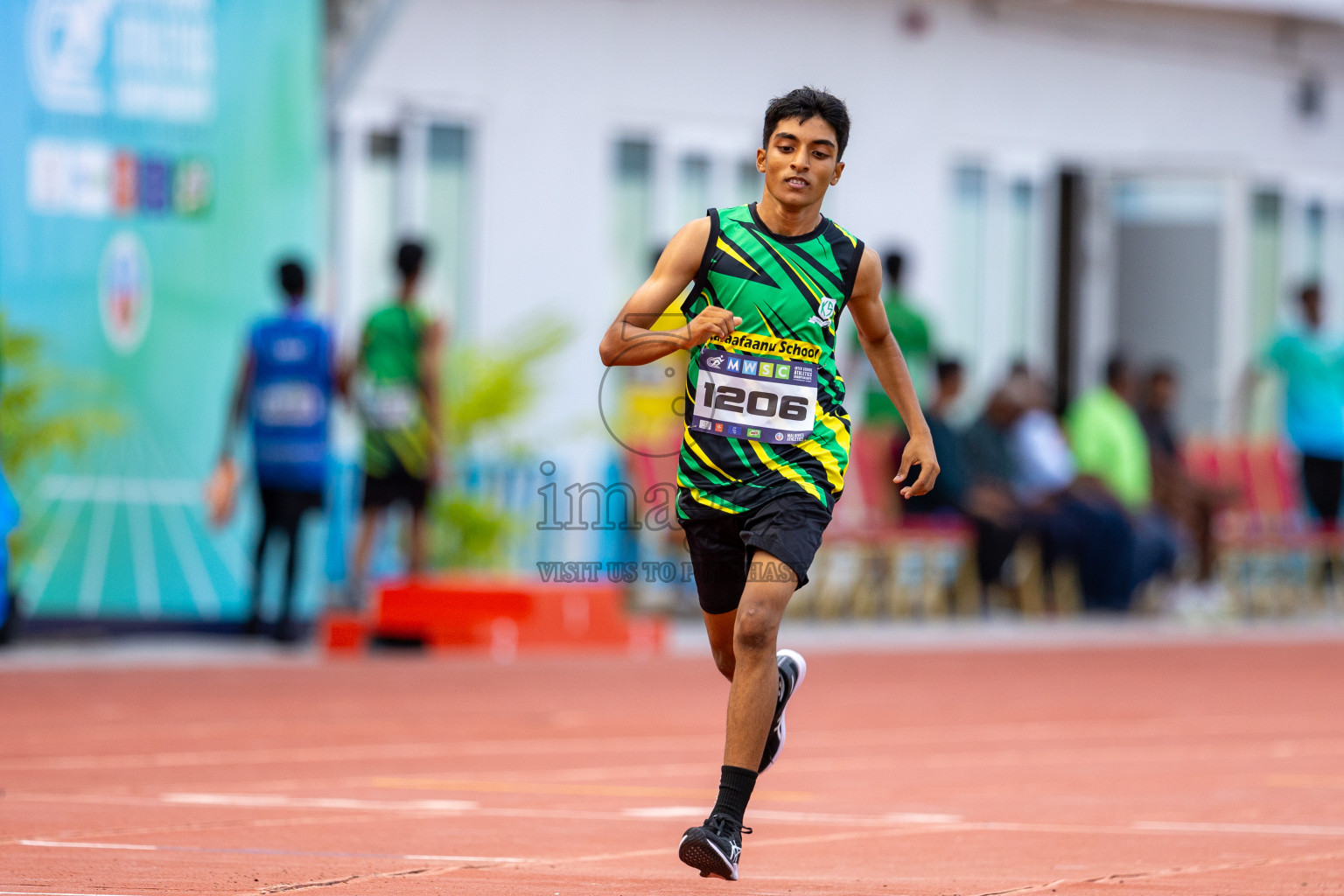 Day 2 of MWSC Interschool Athletics Championships 2024 held in Hulhumale Running Track, Hulhumale, Maldives on Sunday, 10th November 2024. Photos by: Ismail Thoriq / Images.mv