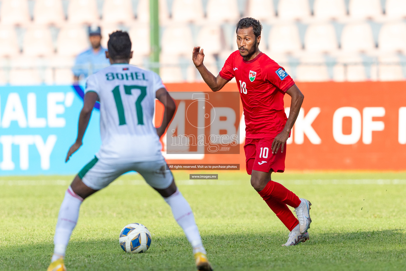 FIFA World Cup 2026 Qualifiers Round 1 home match vs Bangladesh held in the National Stadium, Male, Maldives, on Thursday 12th October 2023. Photos: Nausham Waheed / Images.mv