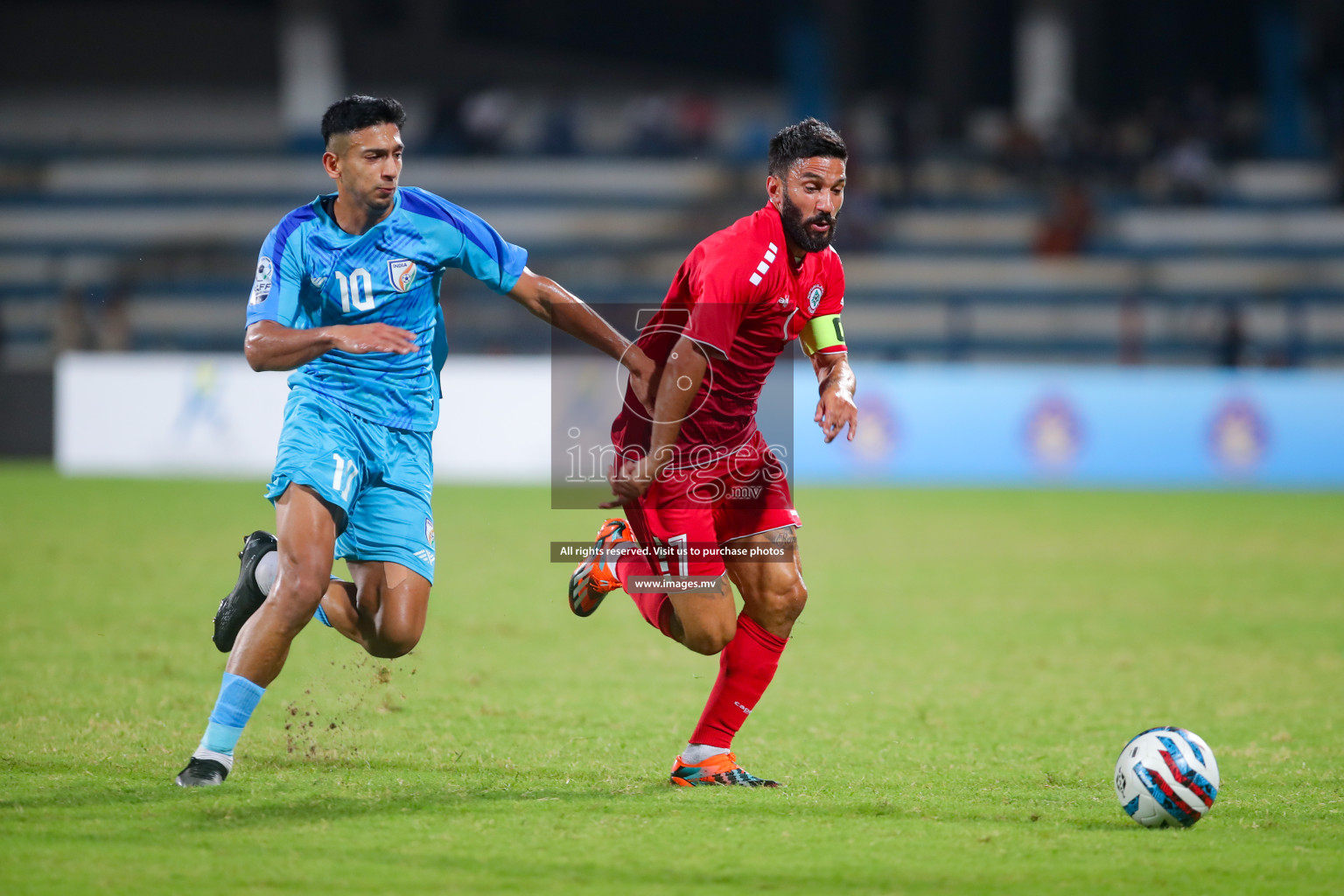 Lebanon vs India in the Semi-final of SAFF Championship 2023 held in Sree Kanteerava Stadium, Bengaluru, India, on Saturday, 1st July 2023. Photos: Nausham Waheed, Hassan Simah / images.mv