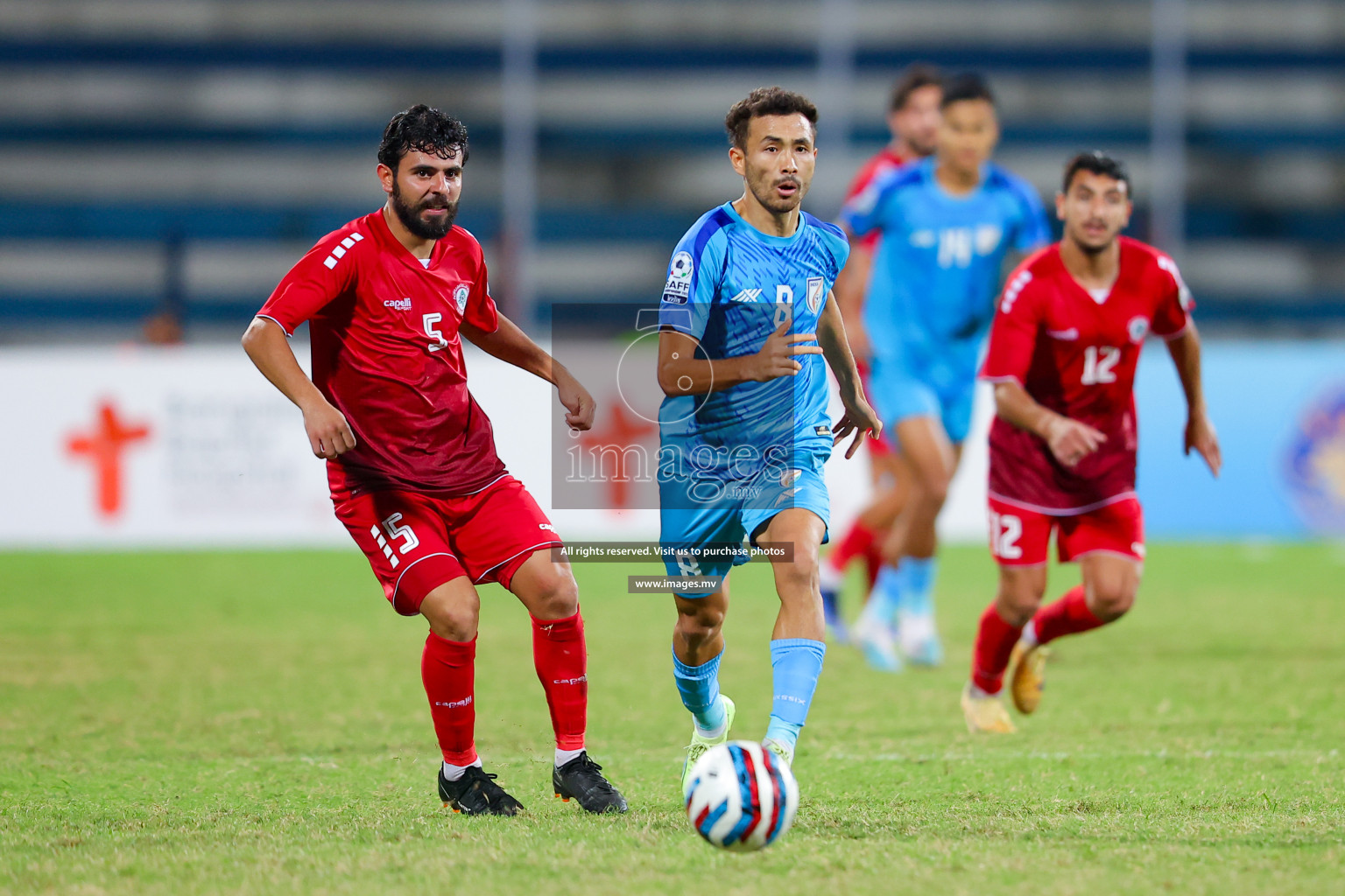 Lebanon vs India in the Semi-final of SAFF Championship 2023 held in Sree Kanteerava Stadium, Bengaluru, India, on Saturday, 1st July 2023. Photos: Nausham Waheed, Hassan Simah / images.mv