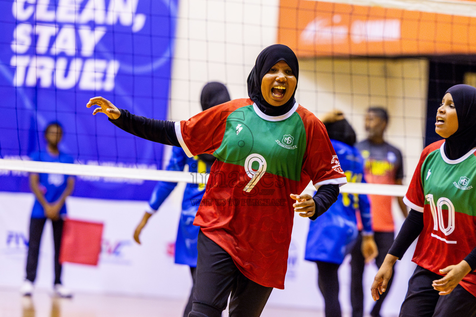 Finals of Interschool Volleyball Tournament 2024 was held in Social Center at Male', Maldives on Friday, 6th December 2024. Photos: Nausham Waheed / images.mv