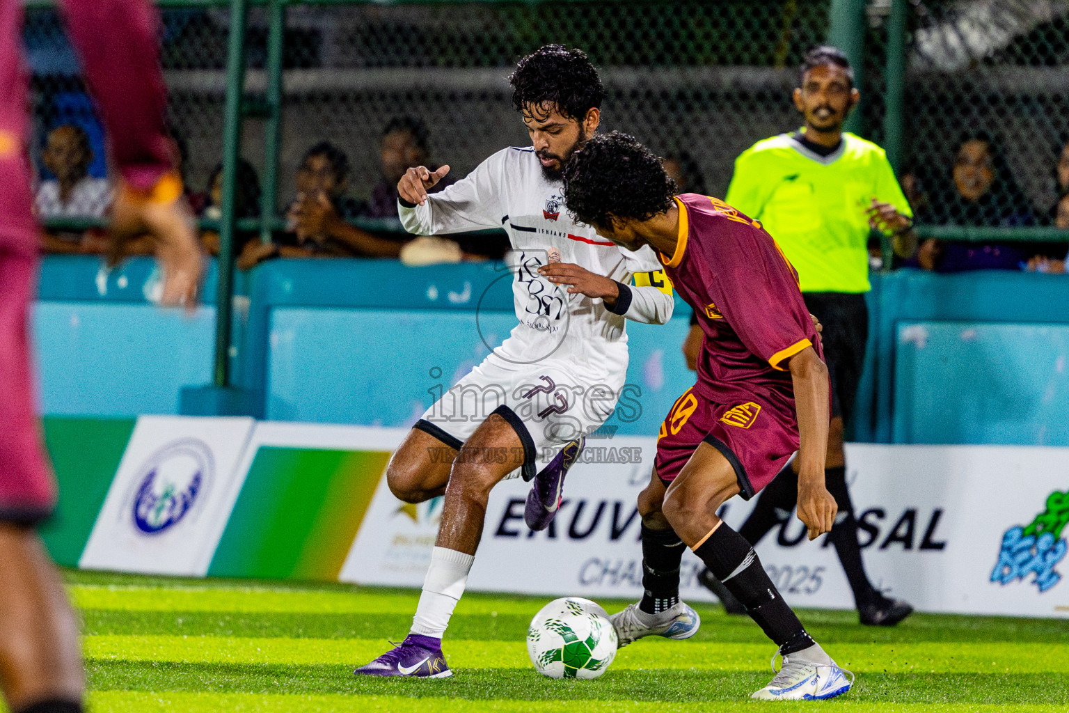 Ifhaams vs Comienzo fc in Semi Finals of Laamehi Dhiggaru Ekuveri Futsal Challenge 2025 was held on Sunday, 27th July 2025, at Dhiggaru Futsal Ground, Dhiggaru, Maldives Photos: Nausham Waheed  / images.mv