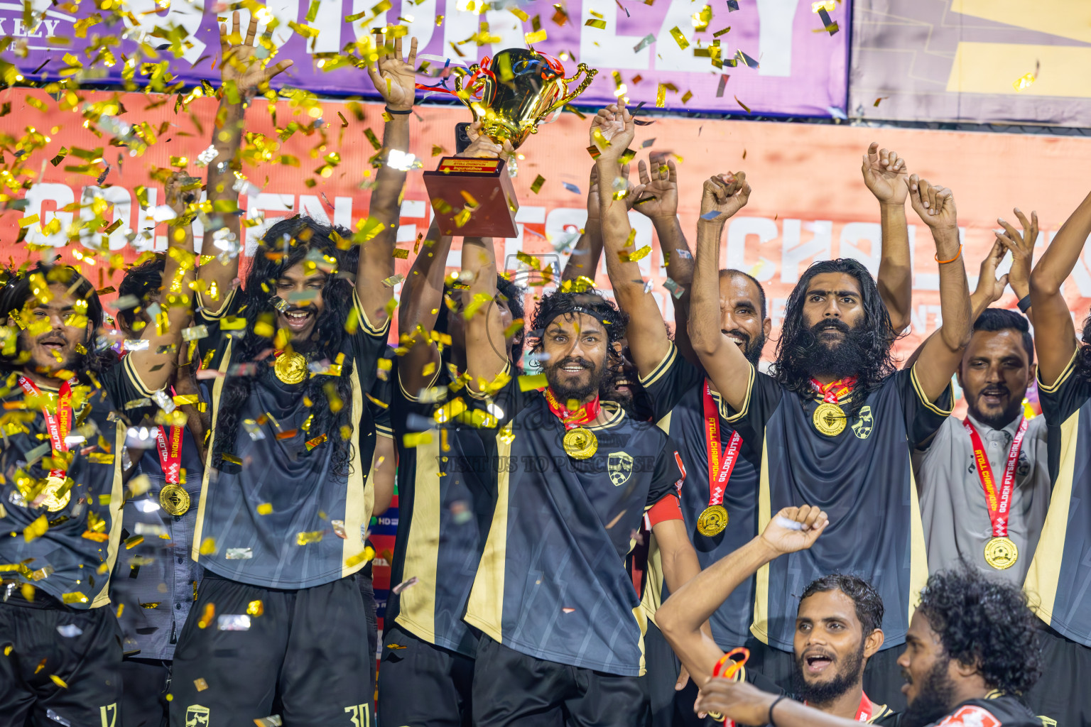 R Dhuvaafaru vs R Inguraidhoo in Raa Atoll Final in Day 24 of Golden Futsal Challenge 2025 was held on Tuesday , 28th January 2025, in Hulhumale', Maldives. Photos: Ismail Thoriq / images.mv