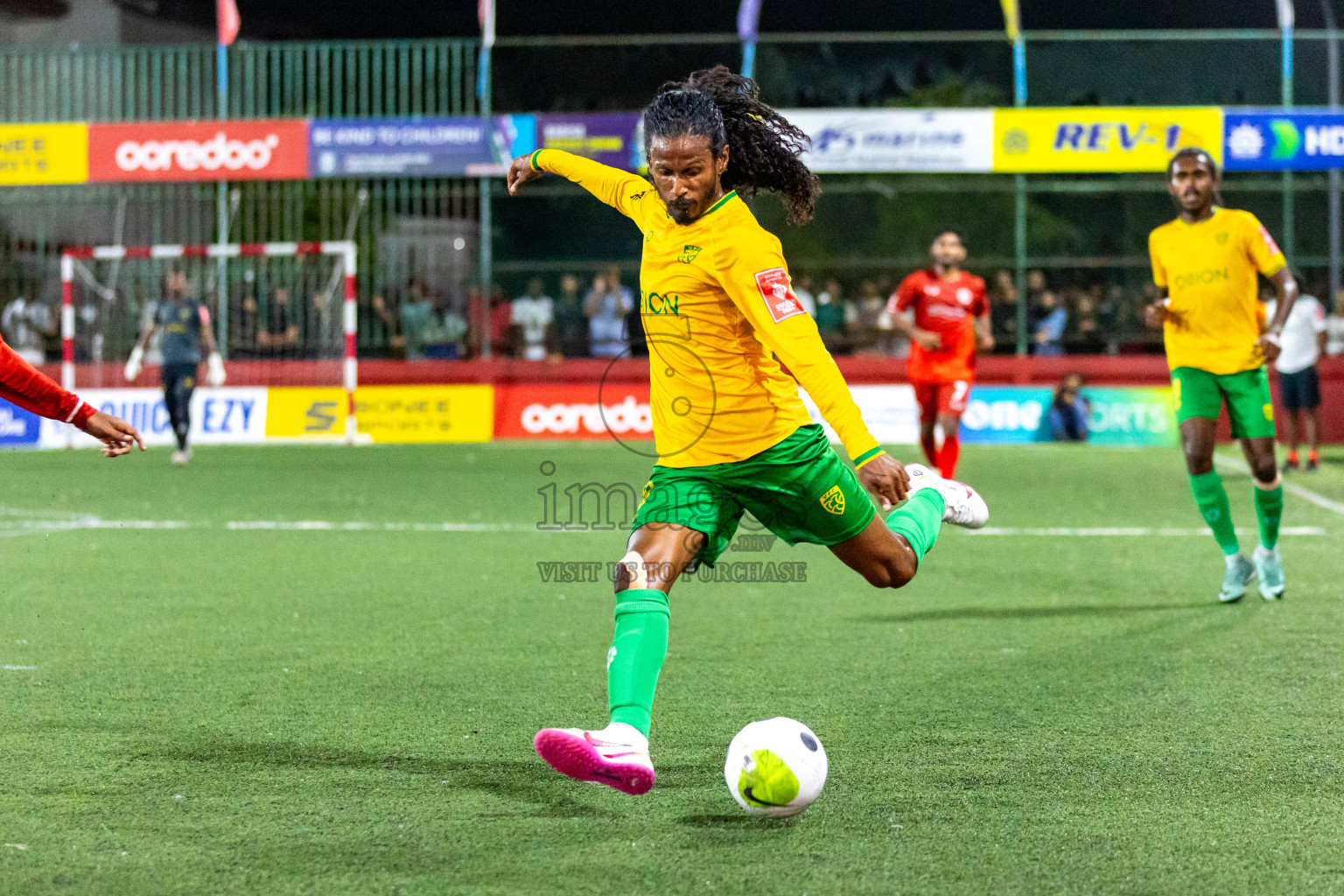 GDh. Vaadhoo VS GDh. Gadhdhoo in Day 23 of Golden Futsal Challenge 2024 was held on Tuesday , 6th February 2024 in Hulhumale', Maldives 
Photos: Hassan Simah / images.mv