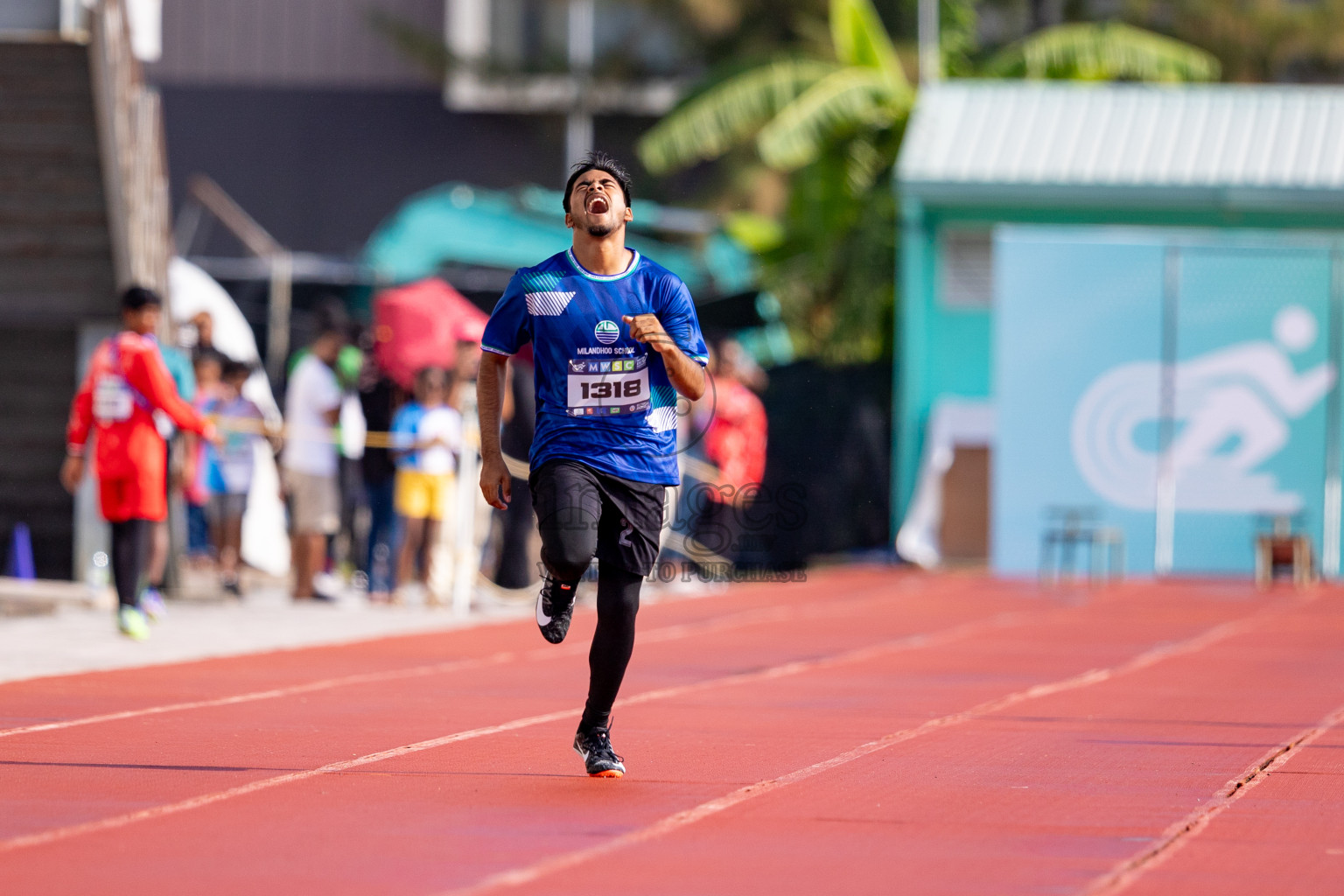 Day 3 of MWSC Interschool Athletics Championships 2024 held in Hulhumale Running Track, Hulhumale, Maldives on Monday, 11th November 2024. 
Photos by: Hassan Simah / Images.mv