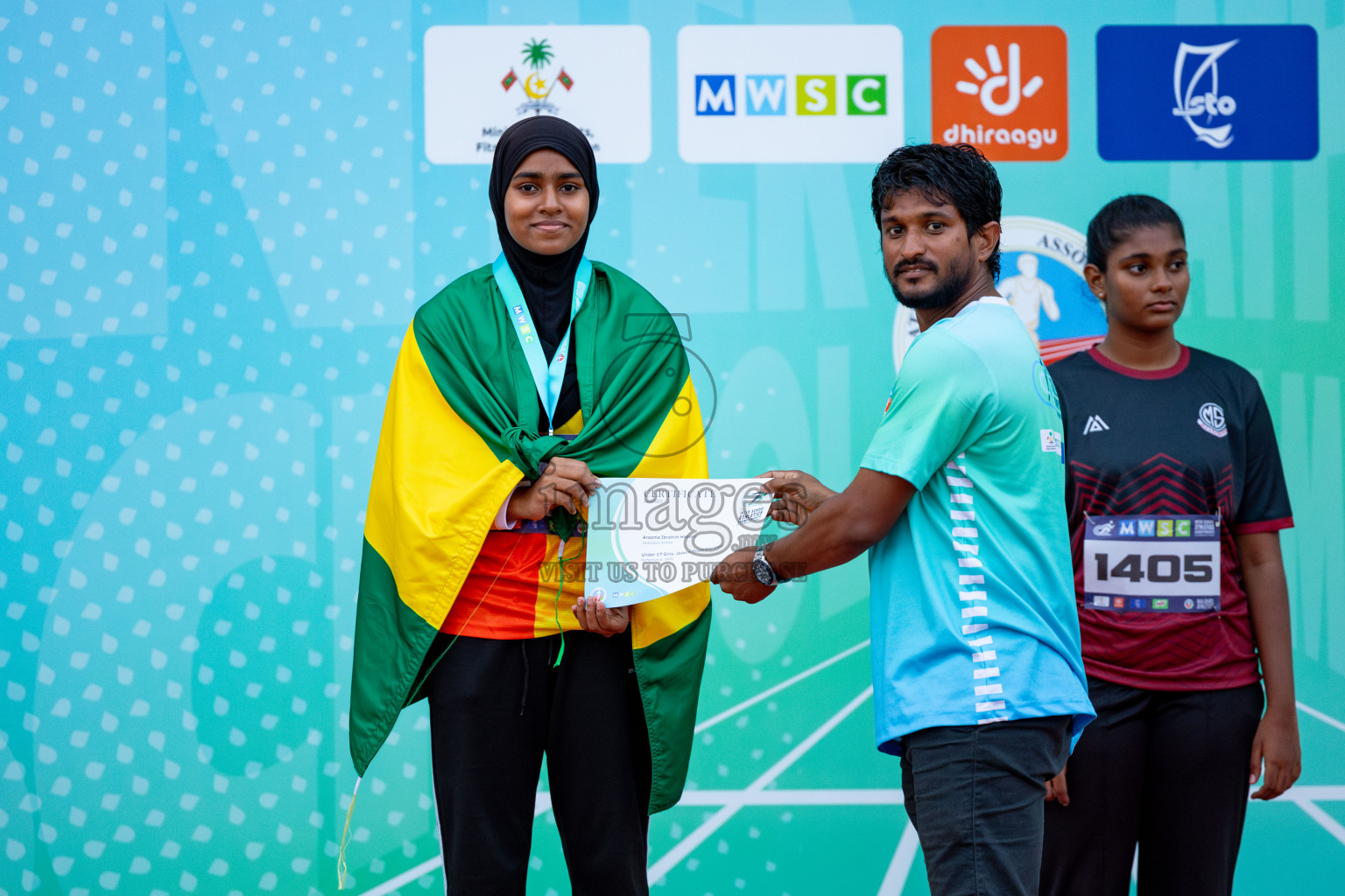 Day 2 of MWSC Interschool Athletics Championships 2024 held in Hulhumale Running Track, Hulhumale, Maldives on Sunday, 10th November 2024. 
Photos by: Hassan Simah / Images.mv