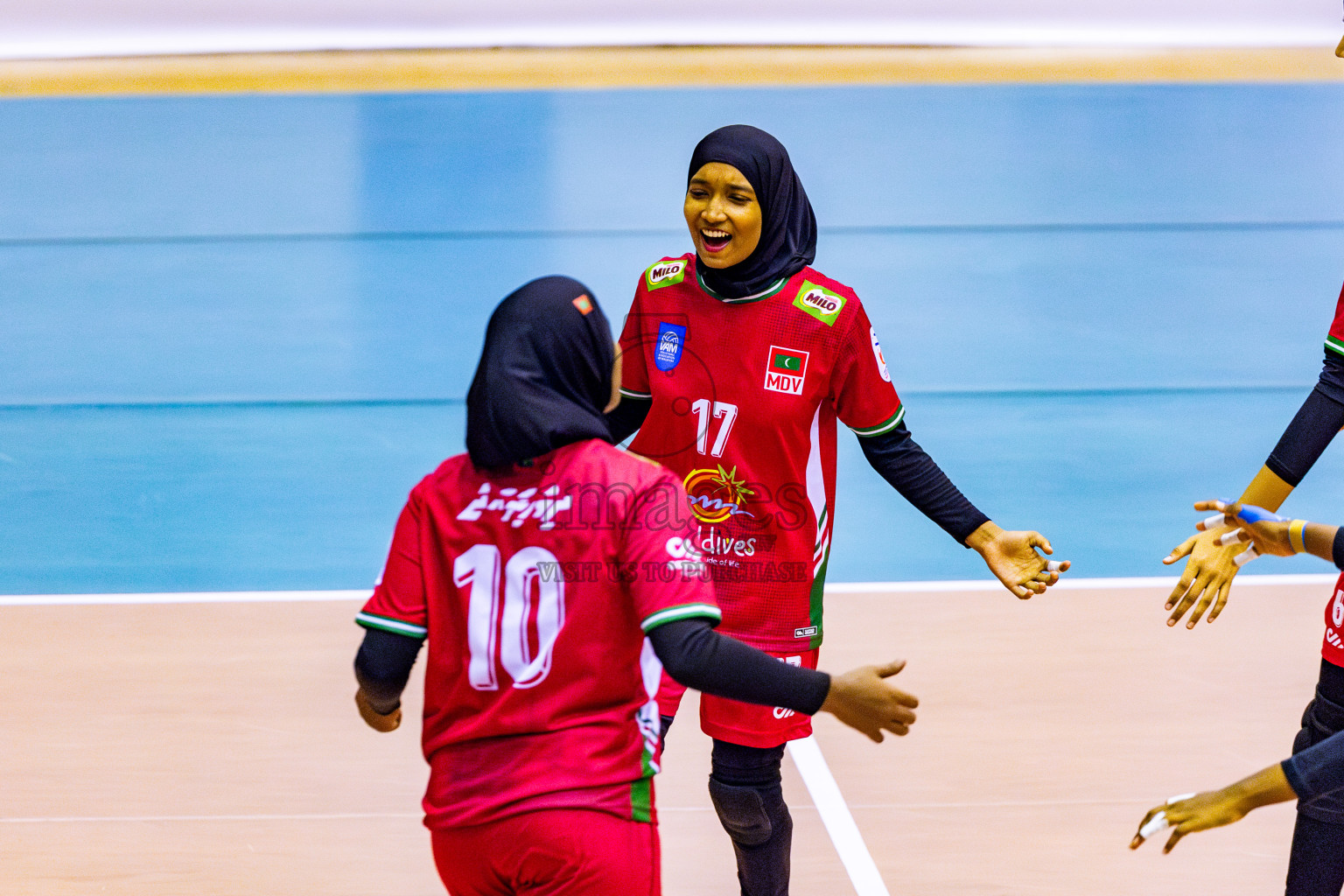 Sri Lanka vs Maldives in Semi Final of CAVA U20 Woman's Volleyball Championship 2024 was held in Social Center, Male', Maldives on 22nd July 2024. Photos: Nausham Waheed / images.mv