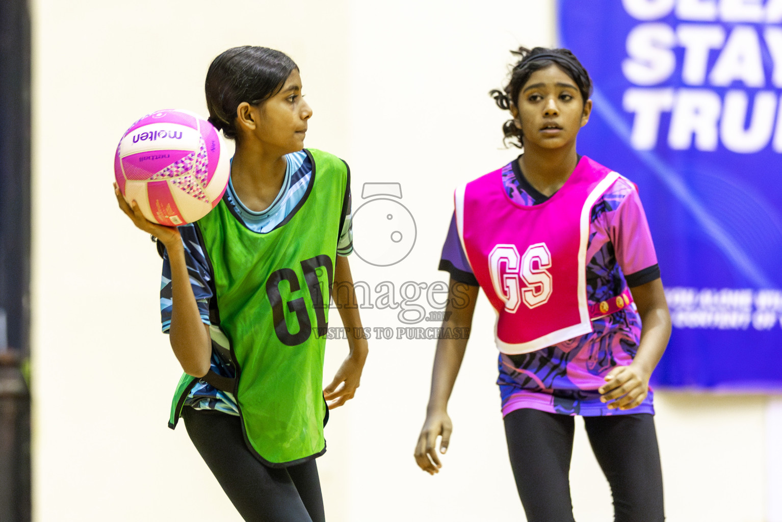High Flyers vs N Sports Academy A  in Day 6 of 3rd Netball Junior Championship, held at Social Center on Friday 24th January 2025 . Photos: Shuu Abdul Sattar / images.mv