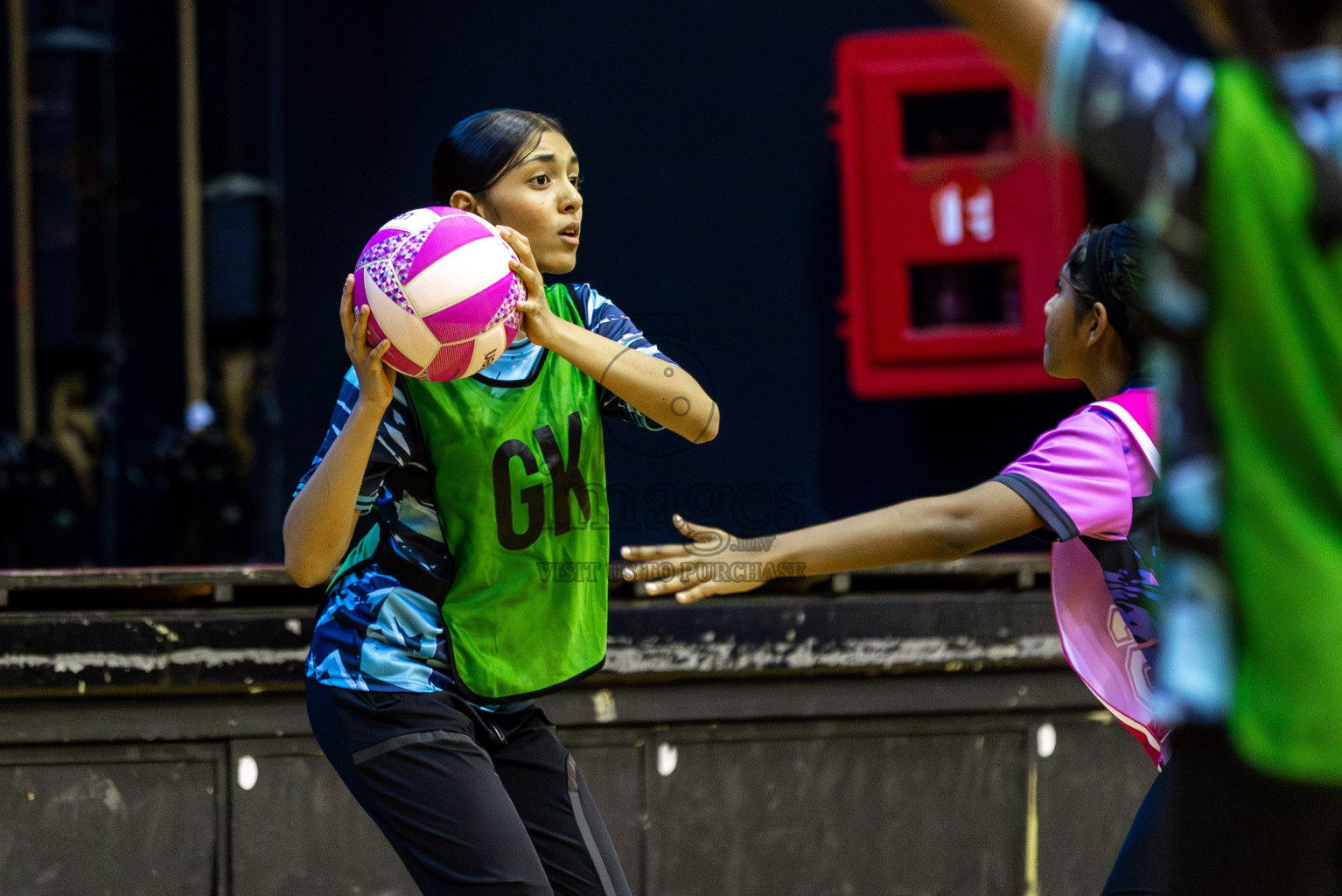 High Flyers vs N Sports Academy A  in Day 6 of 3rd Netball Junior Championship, held at Social Center on Friday 24th January 2025 . Photos: Shuu Abdul Sattar / images.mv