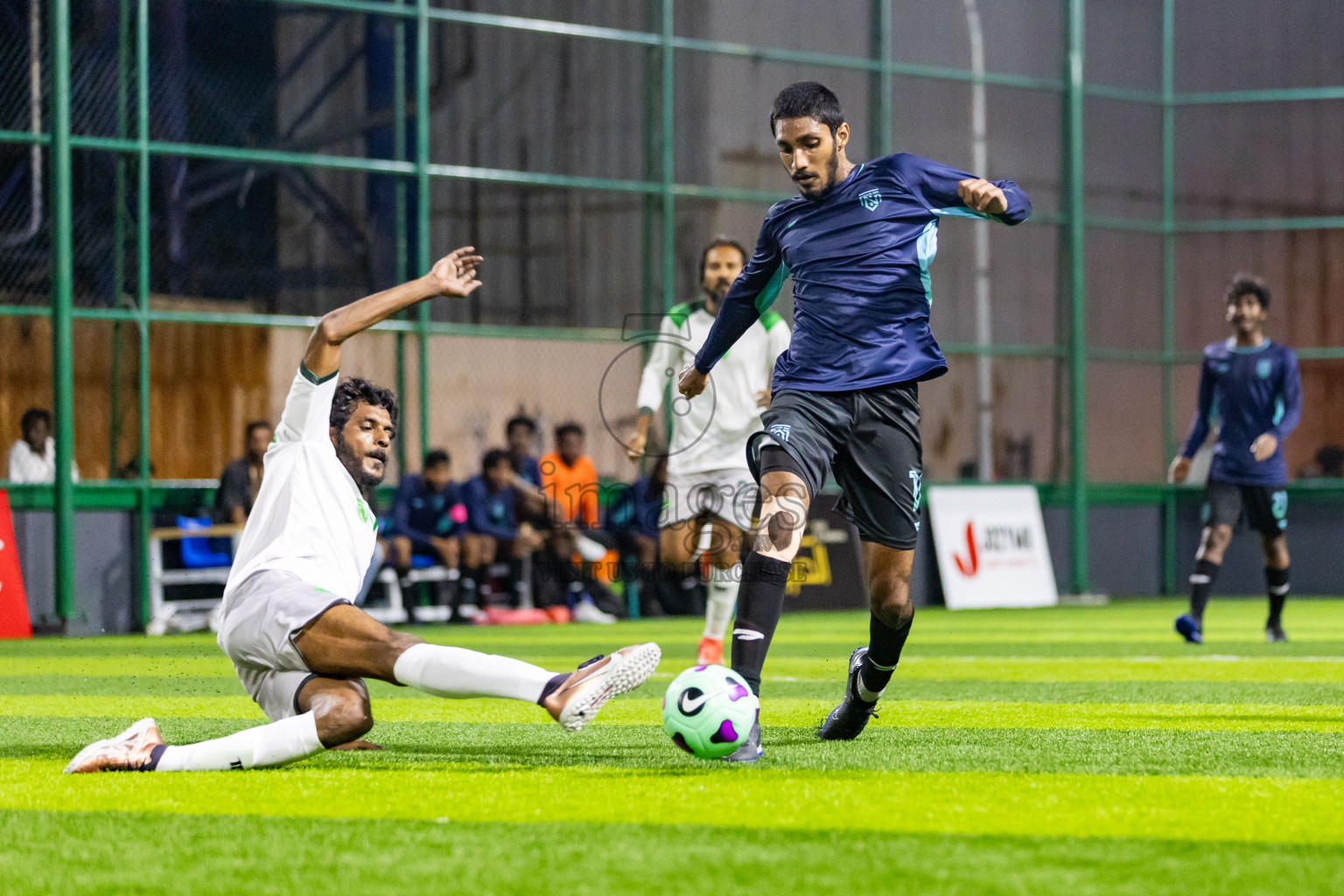 Nova SC vs Giraavarianz in Day 1 of BG Futsal Challenge 2024 was held on Thursday, 12th March 2024, in Male', Maldives Photos: Nausham Waheed / images.mv