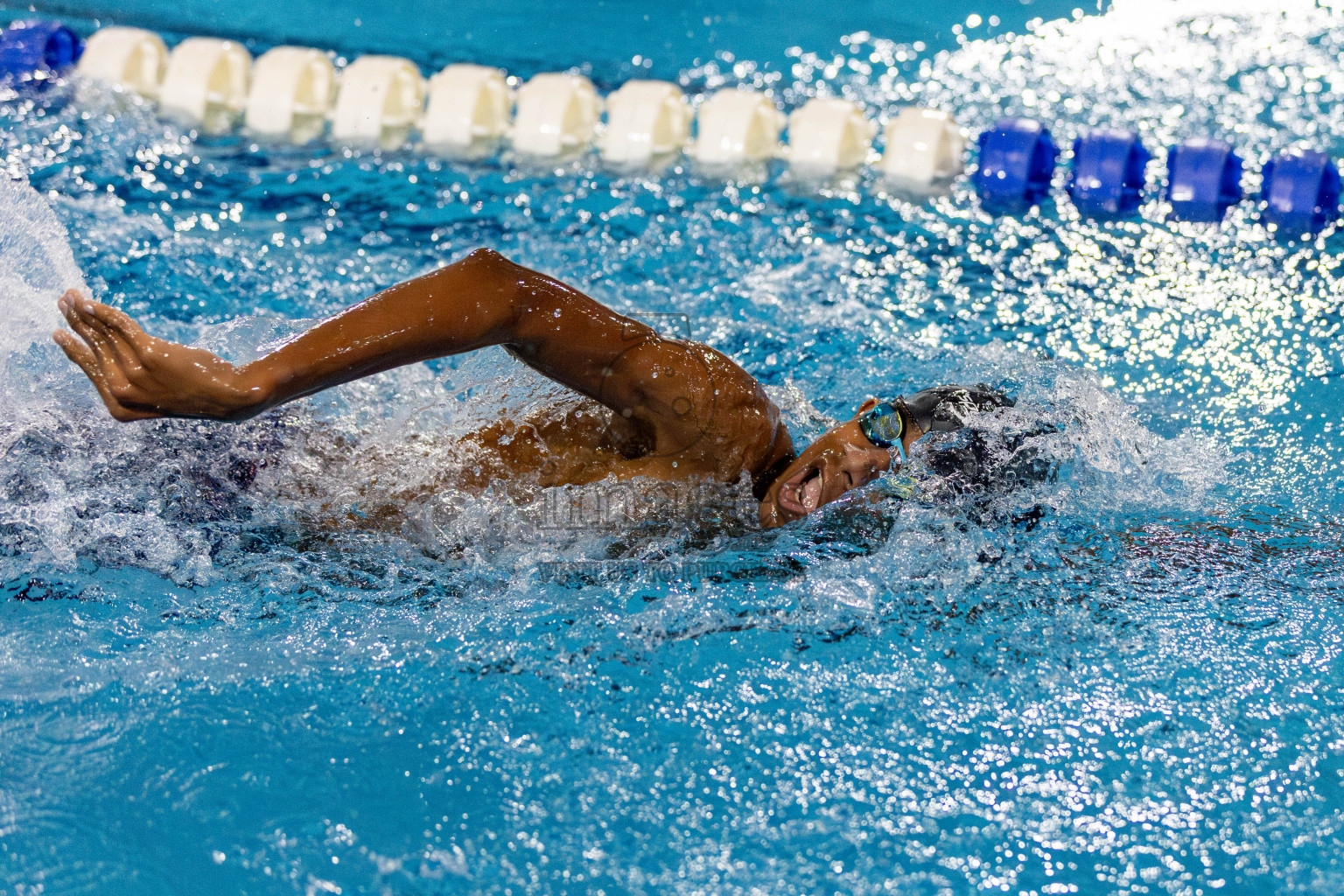 Day 2 of National Swimming Competition 2024 held in Hulhumale', Maldives on Saturday, 14th December 2024. Photos: Hassan Simah / images.mv