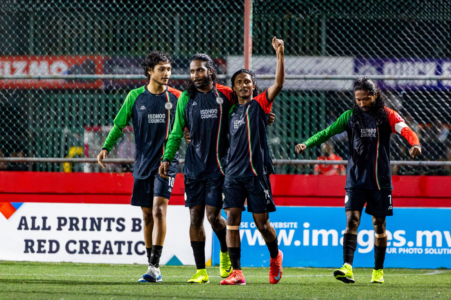 L Isdhoo VS L Maabaidhoo in Atoll Round Semi-Final on Day 22 of Golden Futsal Challenge 2025 was held on Sunday , 26th January 2025, in Hulhumale', Maldives. Photos: Nausham Waheed / images.mv