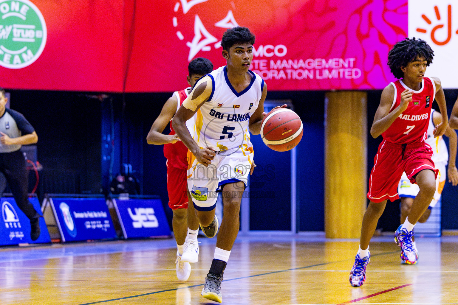 Maldives vs SriLanka in Day 1 of Under 16 Asian Cup SABA Qualifiers 2025 was held in Social Center, Male', Maldives on 12th June 2025. Photos: Nausham Waheed / images.mv