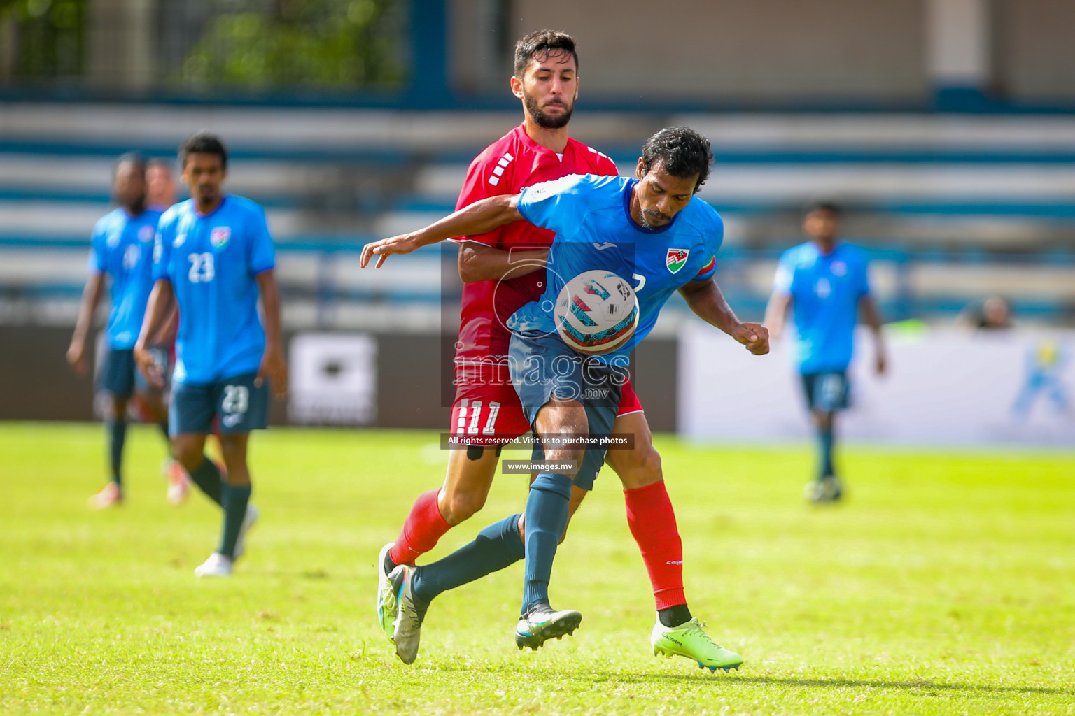 Lebanon vs Maldives in SAFF Championship 2023 held in Sree Kanteerava Stadium, Bengaluru, India, on Tuesday, 28th June 2023. Photos: Nausham Waheed, Hassan Simah / images.mv