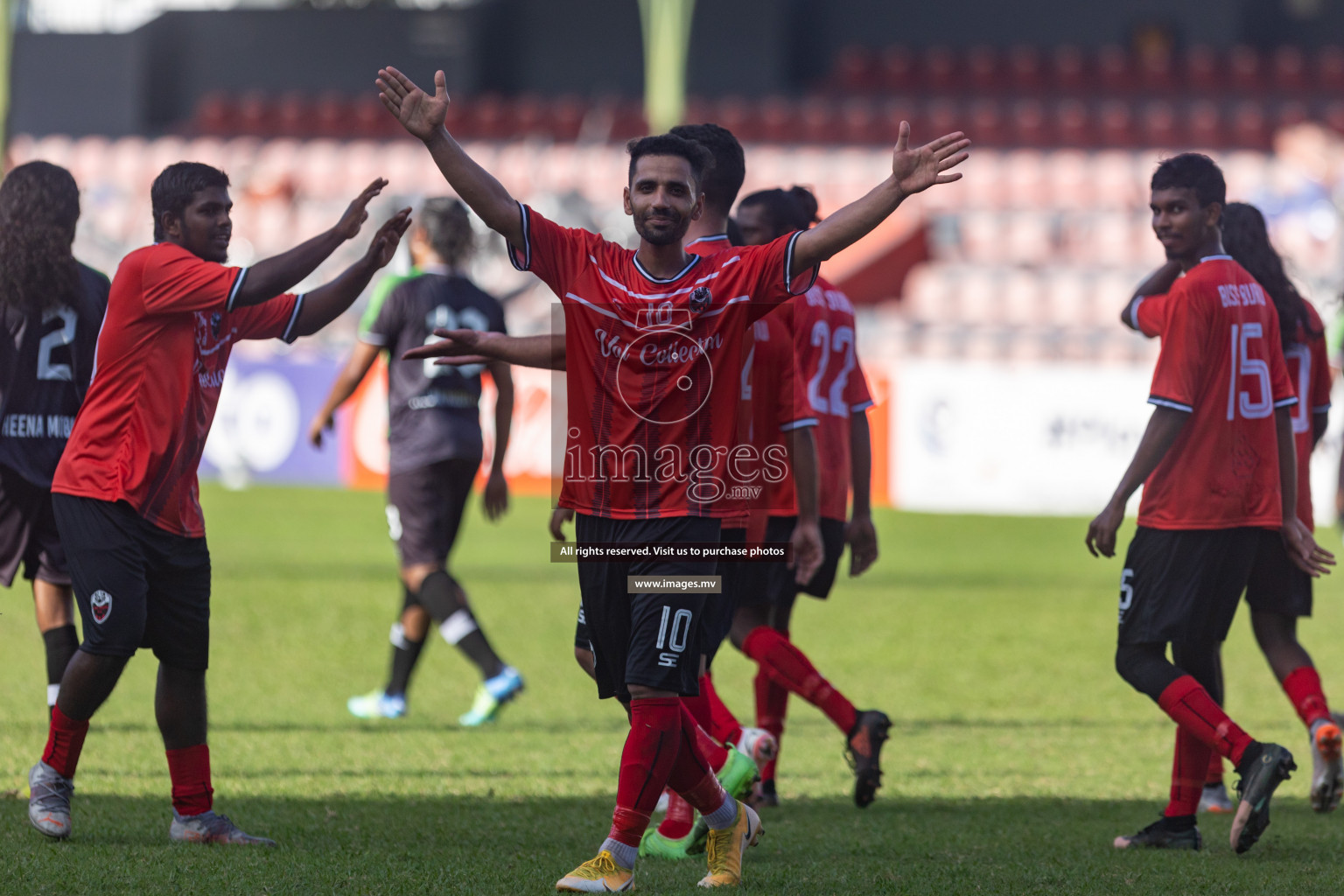 Biss Buru Sports vs JJ Sports Club  in 2nd Division 2022 on 14th July 2022, held in National Football Stadium, Male', Maldives Photos: Hassan Simah / Images.mv