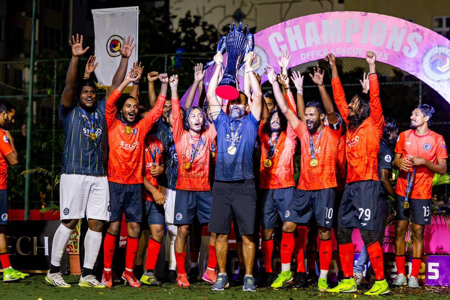 Police Club vs STELCO Rc in Final of Office League 2025 was held on Friday, 9th May 2025 in Hulhumale', Maldives. Photos: Nausham Waheed  / images.mv