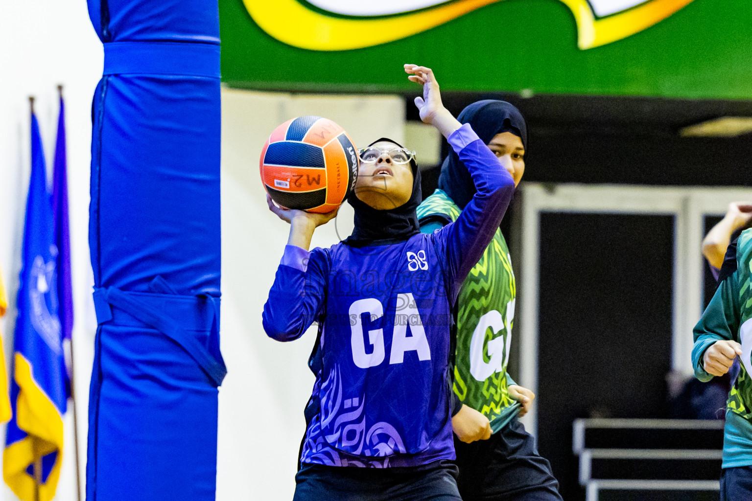 Day 3 of 25th Inter-School Netball Tournament was held in Social Center at Male', Maldives on Sunday, 11th August 2024. Photos: Nausham Waheed / images.mv