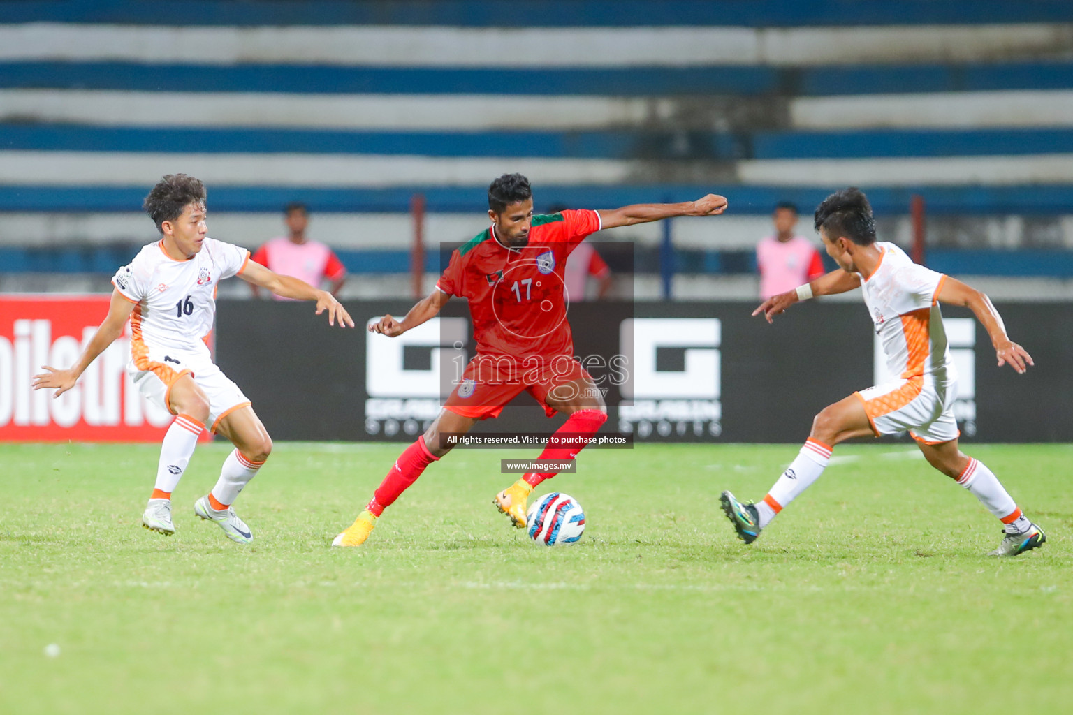 Bhutan vs Bangladesh in SAFF Championship 2023 held in Sree Kanteerava Stadium, Bengaluru, India, on Wednesday, 28th June 2023. Photos: Nausham Waheed, Hassan Simah / images.mv