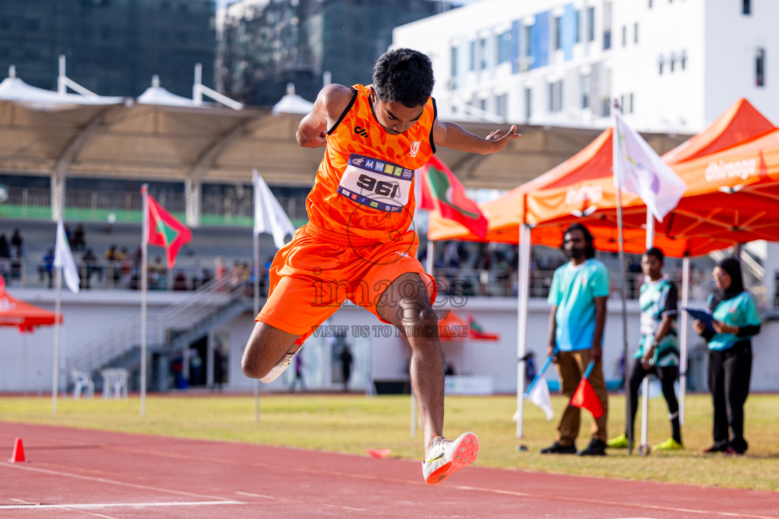 Day 3 of MWSC Interschool Athletics Championships 2024 held in Hulhumale Running Track, Hulhumale, Maldives on Monday, 11th November 2024. Photos by: Nausham Waheed / Images.mv