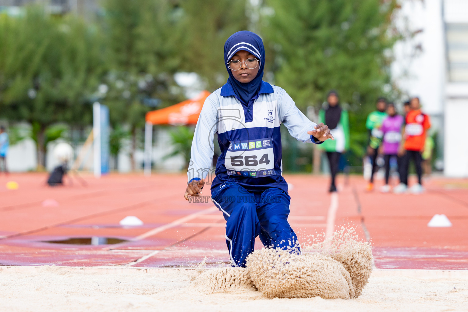 Day 2 of MWSC Interschool Athletics Championships 2024 held in Hulhumale Running Track, Hulhumale, Maldives on Sunday, 10th November 2024. 
Photos by:  Hassan Simah / Images.mv