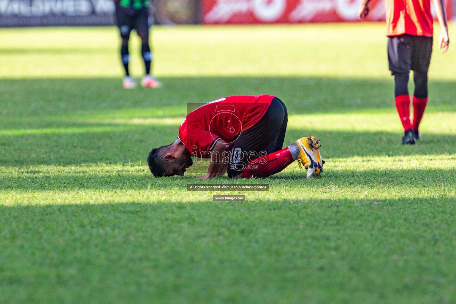 Biss Buru Sports vs JJ Sports Club  in 2nd Division 2022 on 14th July 2022, held in National Football Stadium, Male', Maldives Photos: Hassan Simah / Images.mv