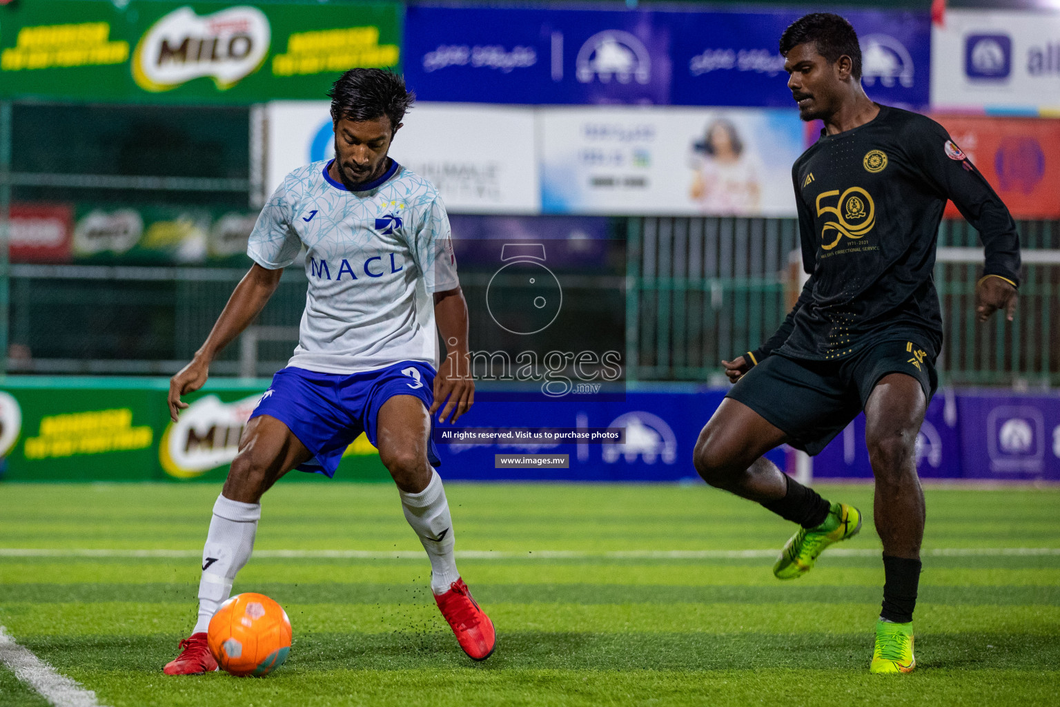 Prison Club vs MACL in the Quarter Finals of Club Maldives 2021 held at Hulhumale;, on 12th December 2021 Photos: Ismail Thoriq / images.mv