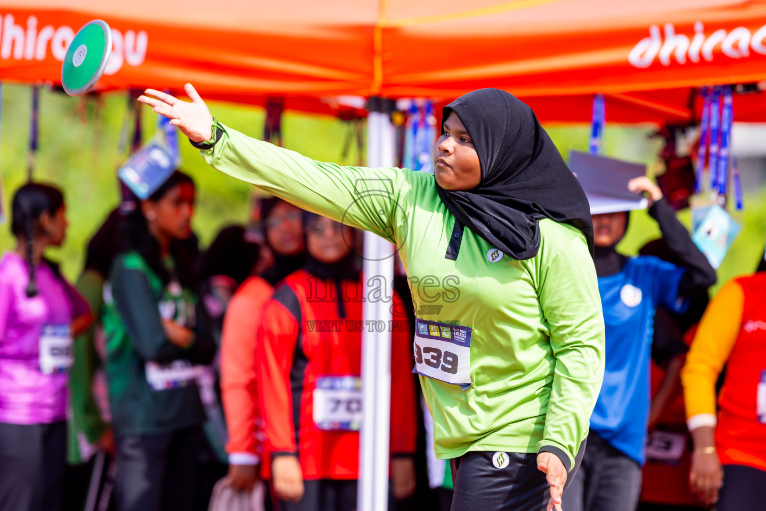 Day 6 of MWSC Interschool Athletics Championships 2024 held in Hulhumale Running Track, Hulhumale, Maldives on Thursday, 14th November 2024. Photos by: Nausham Waheed / Images.mv