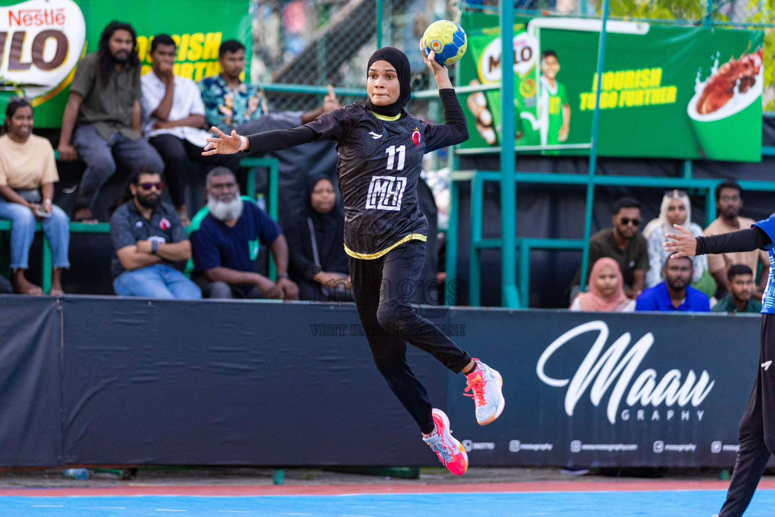 Day 7 of 10th National Handball Tournament 2023, held in Handball ground, Male', Maldives on Sunday, 4th December 2023 Photos: Nausham Waheed/ Images.mv