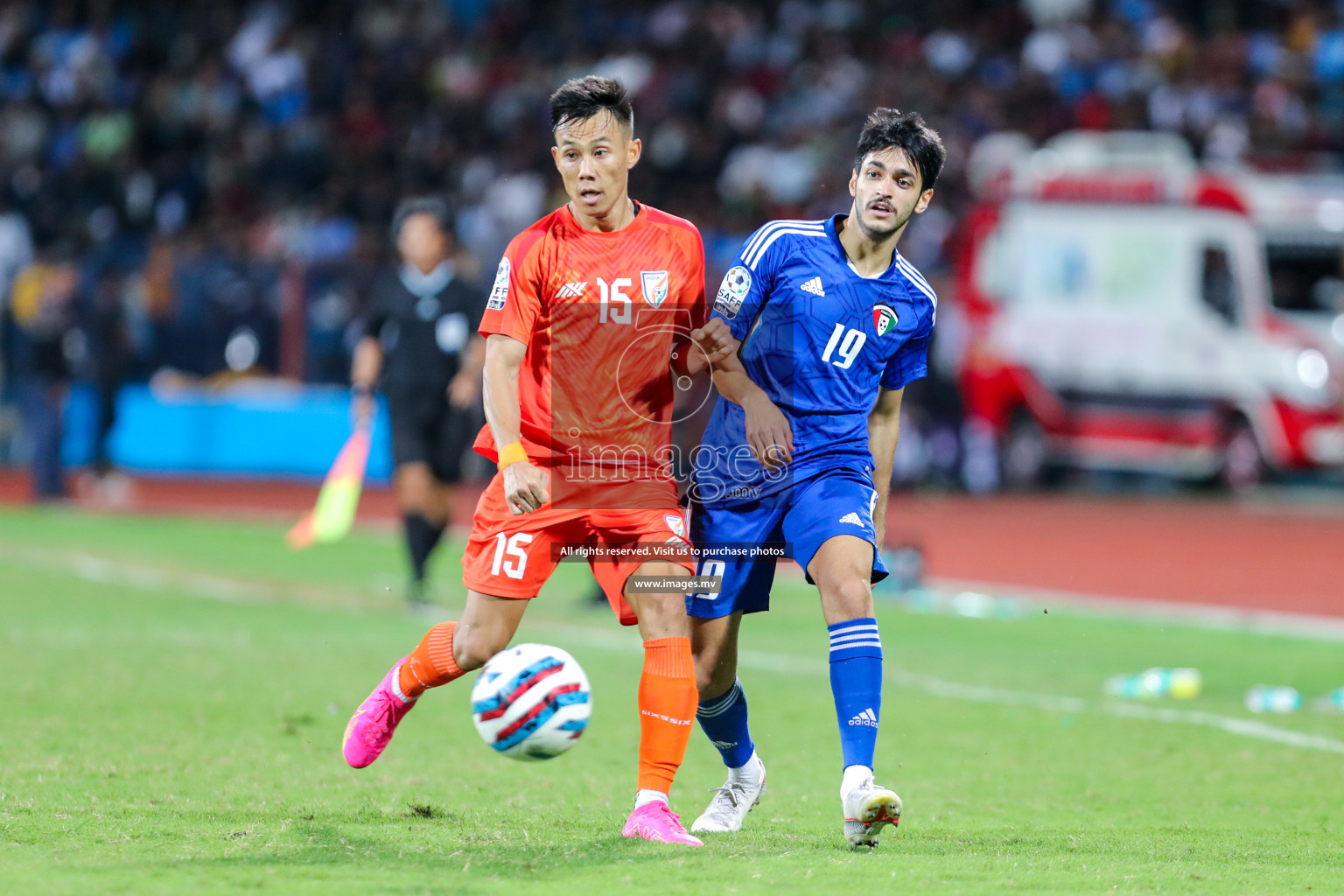 Kuwait vs India in the Final of SAFF Championship 2023 held in Sree Kanteerava Stadium, Bengaluru, India, on Tuesday, 4th July 2023. Photos: Nausham Waheed, Hassan Simah / images.mv