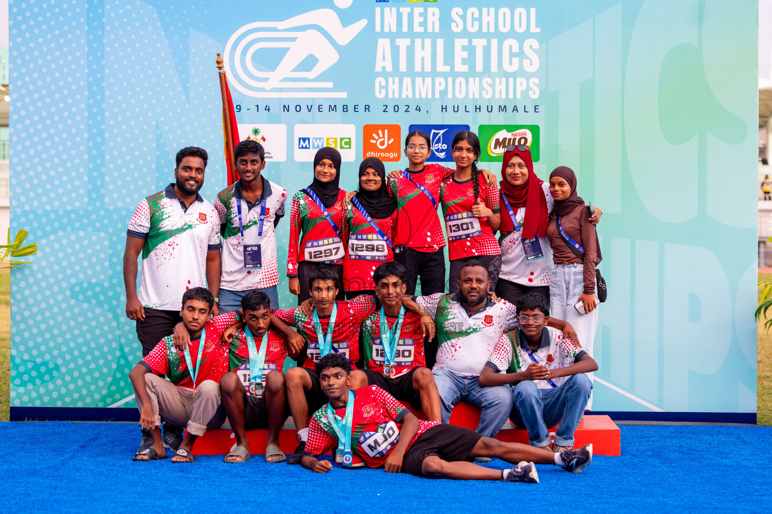 Day 6 of MWSC Interschool Athletics Championships 2024 held in Hulhumale Running Track, Hulhumale, Maldives on Thursday, 14th November 2024. Photos by: Nausham Waheed / Images.mv