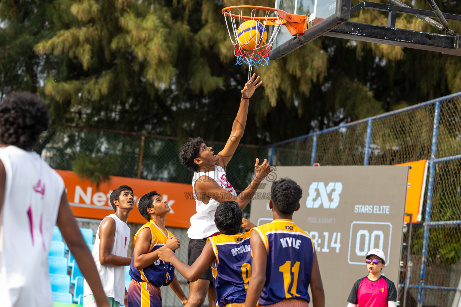 Day 1 of MILO Ramadan 3x3 Challenge 2024 was held in Ekuveni Outdoor Basketball Court at Male', Maldives on Tuesday, 12th March 2024. 
Photos: Ismail Thoriq / images.mv