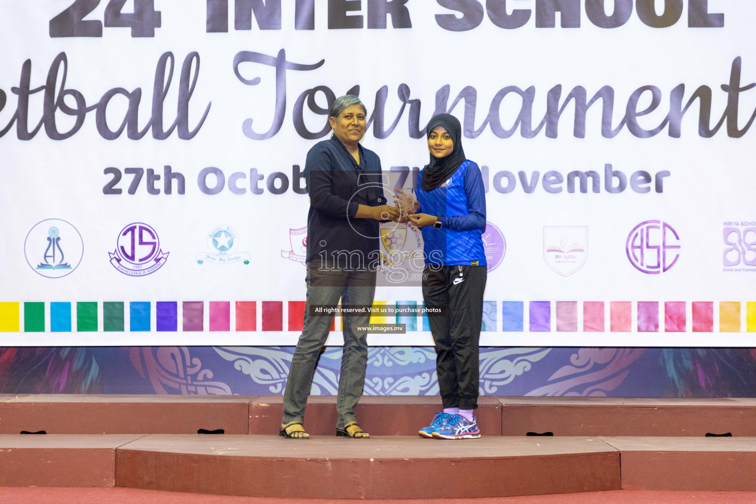 Final of 24th Interschool Netball Tournament 2023 was held in Social Center, Male', Maldives on 7th November 2023. Photos: Nausham Waheed / images.mv