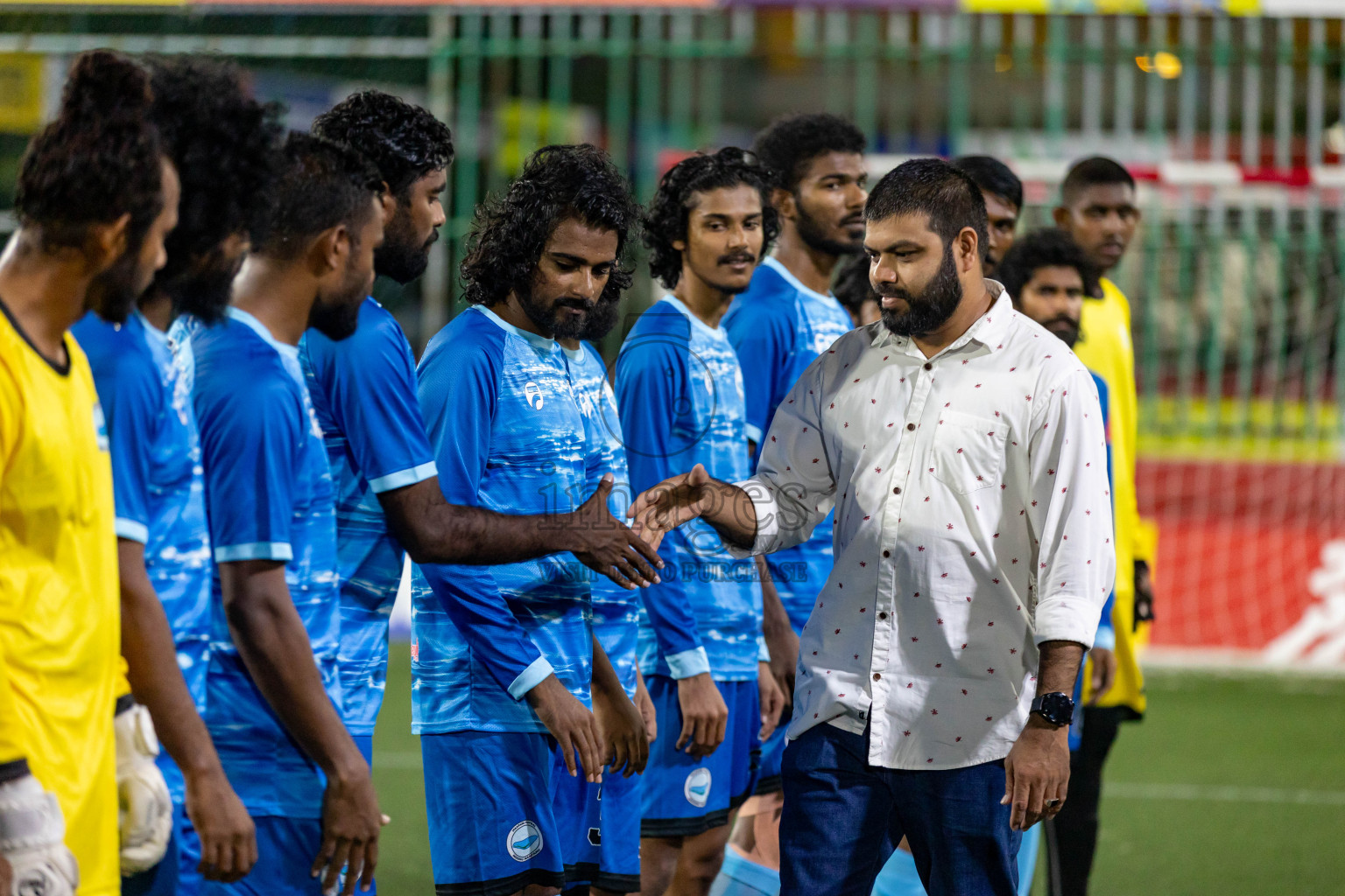 N Miladhoo vs N Maafaru in Day 6 of Golden Futsal Challenge 2024 was held on Saturday, 20th January 2024, in Hulhumale', Maldives Photos: Hassan Simah / images.mv