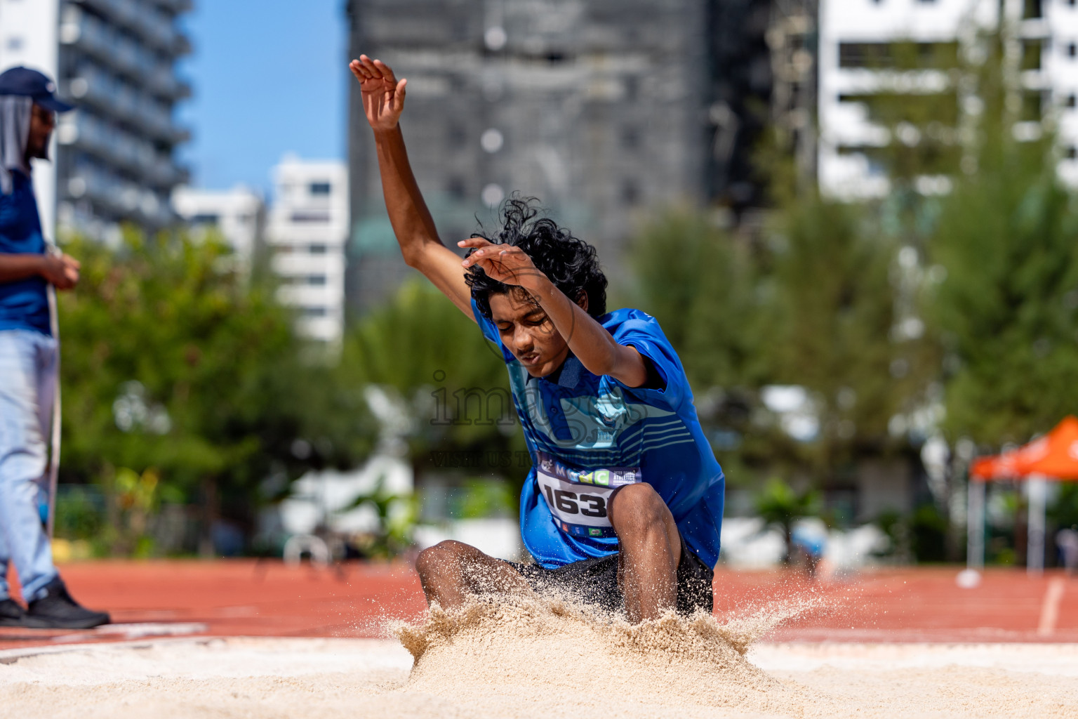 Day 2 of MWSC Interschool Athletics Championships 2024 held in Hulhumale Running Track, Hulhumale, Maldives on Sunday, 10th November 2024. 
Photos by:  Hassan Simah / Images.mv